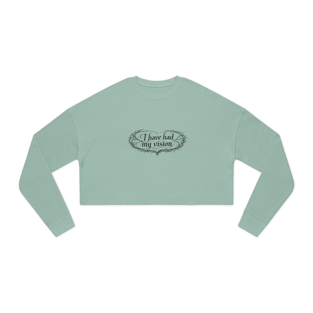 Virginia Woolf - "I have had my vision" Cropped Sweatshirt
