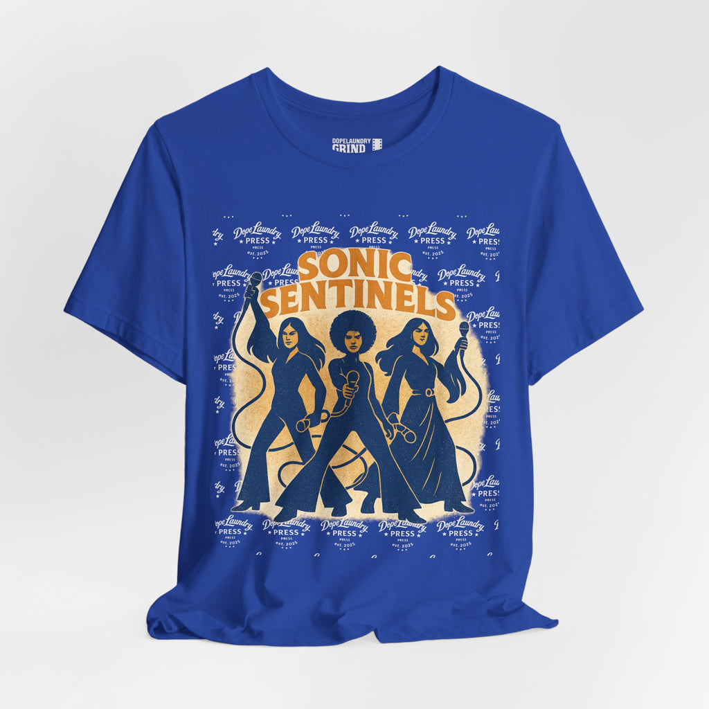 Sonic Sentinels Retro 70s - Unisex Jersey Short Sleeve Tee