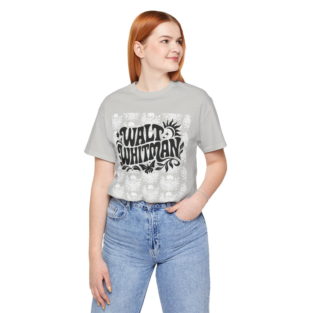 Walt Whitman Psychedelic Skulls Band Logo (white ink variant) - Vintage Graphic T-Shirt