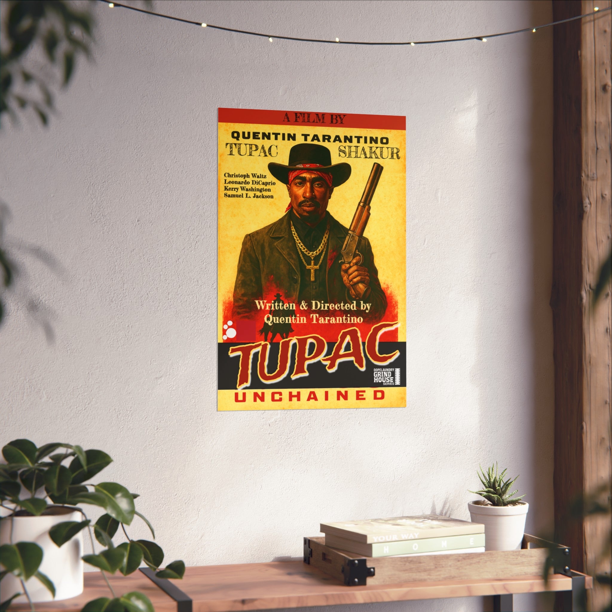 "Unchained" Grind House inspired Print (Tanantino) Unique Gift for Film Lovers, Home Aesthetic
