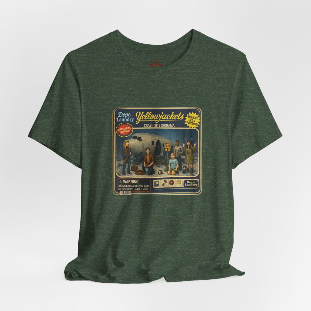 Yellowjackets "Crash Site Playset" Tee — Vintage TV Show Graphic T-Shirt