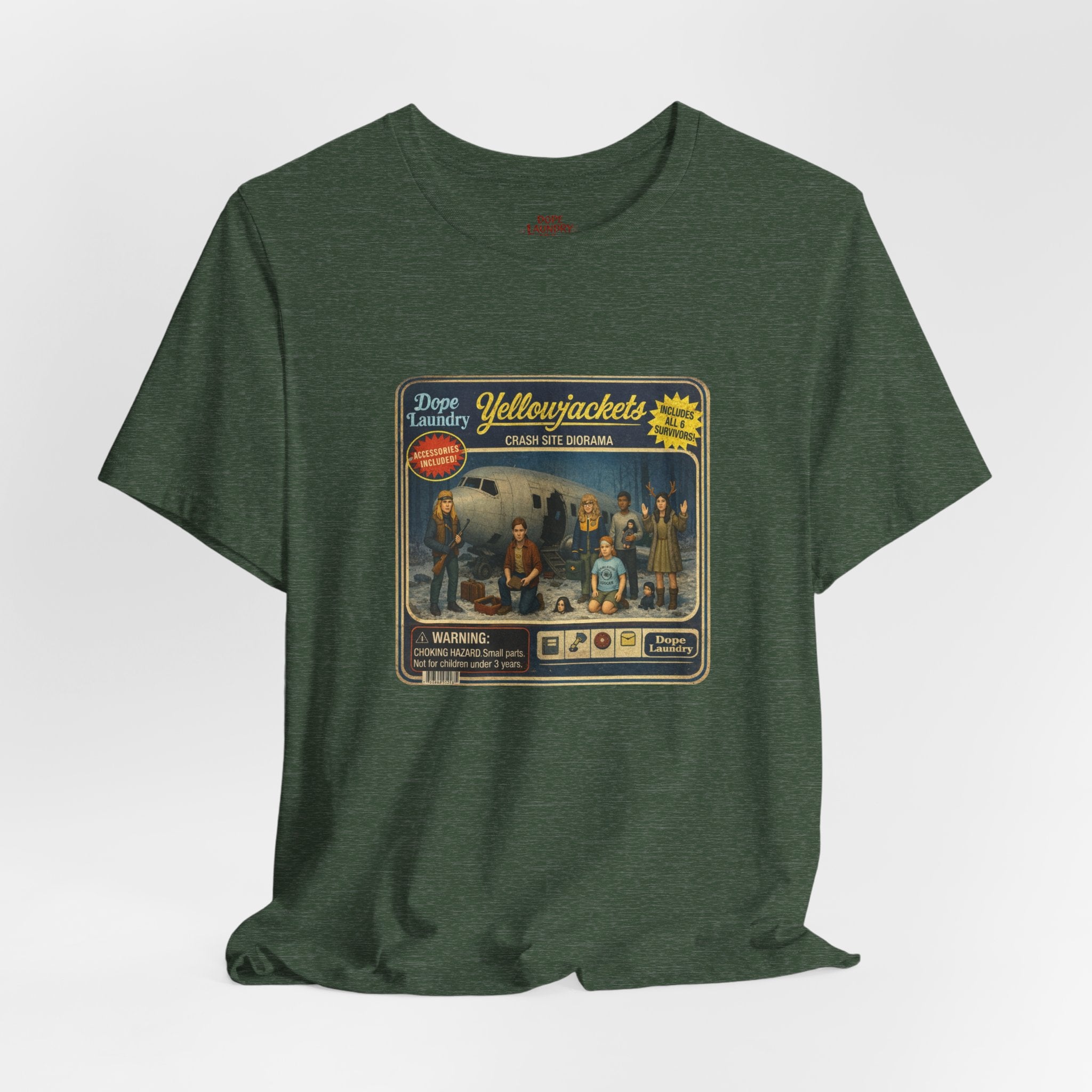 Yellowjackets "Crash Site Playset" Tee — Vintage TV Show Graphic T-Shirt