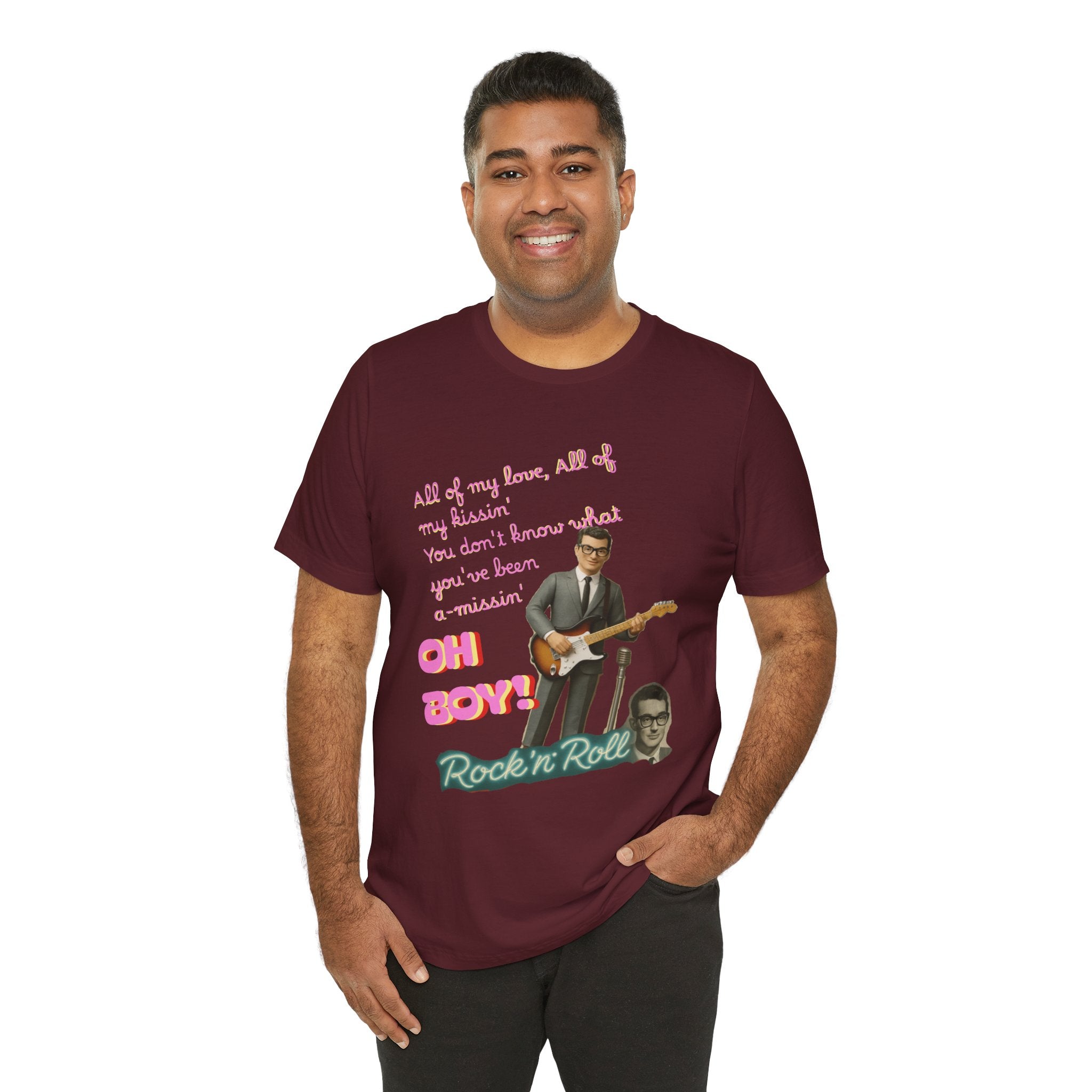 Buddy Holly - Rock n' Roll Legends Retro Music T-Shirt, unisex tee