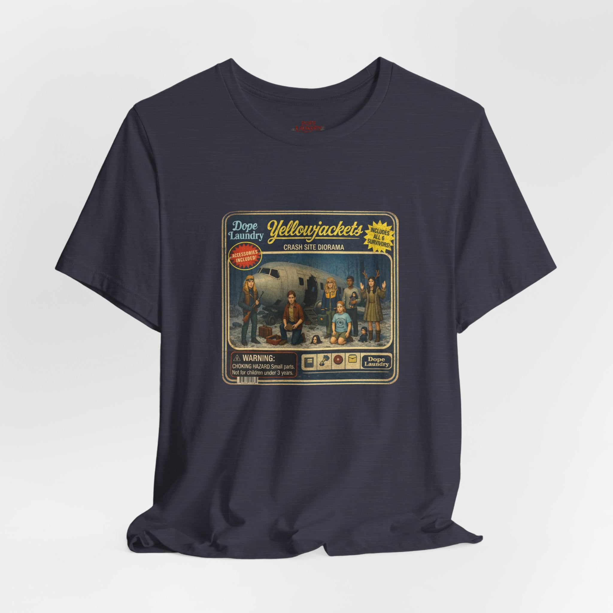Yellowjackets "Crash Site Playset" Tee — Vintage TV Show Graphic T-Shirt