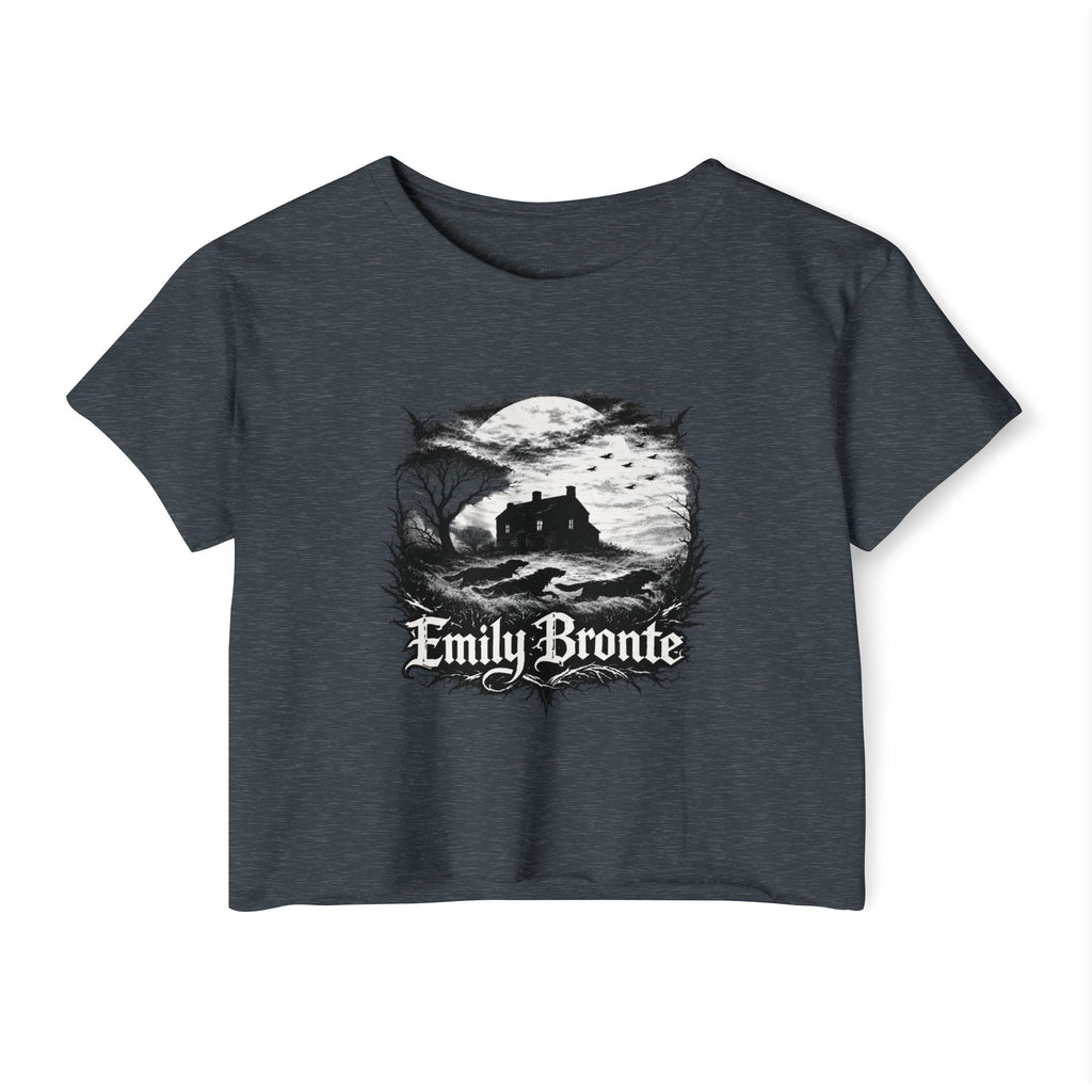 Emily Brontë Gothic Festival Crop Top — Women's Literary Graphic
