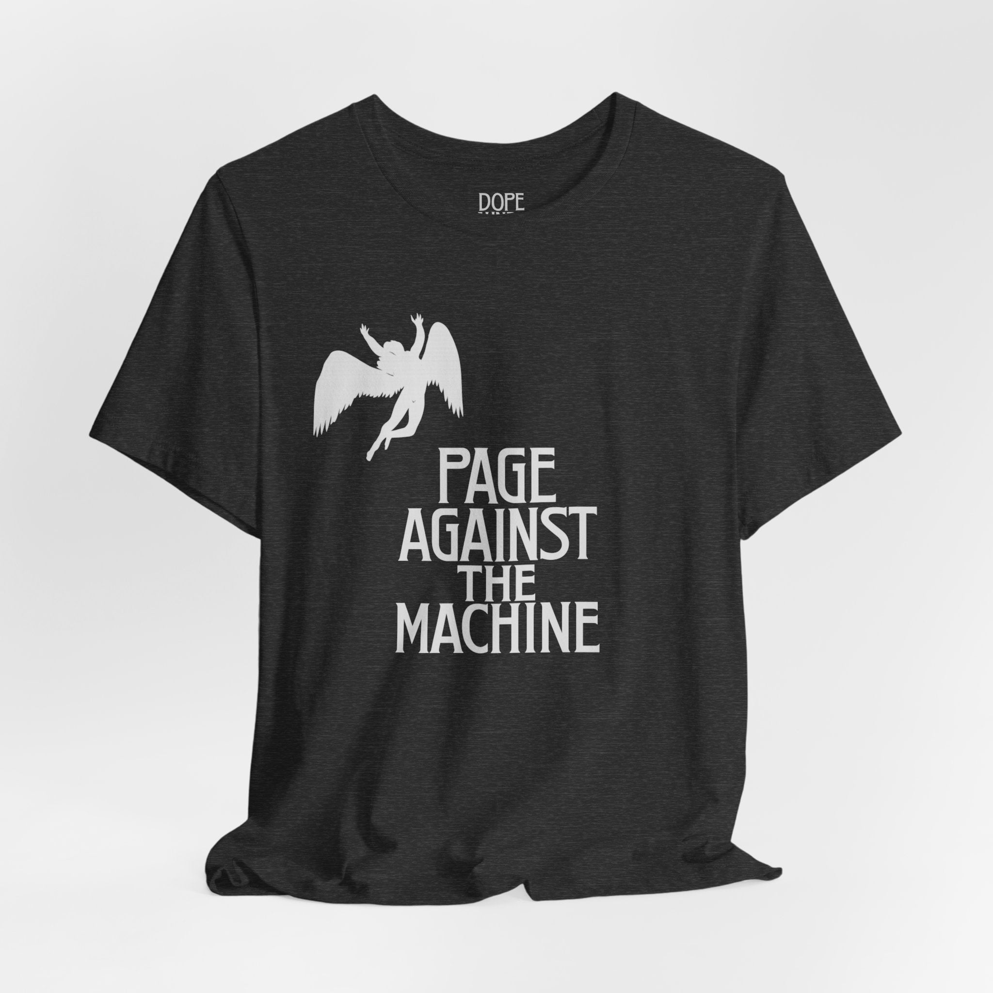 "Page Against the Machine" unisex jersey short sleeve tee (Led Zeppelin, Jimmy Page, Music Mash up, Rage against the machine inspired homage)
