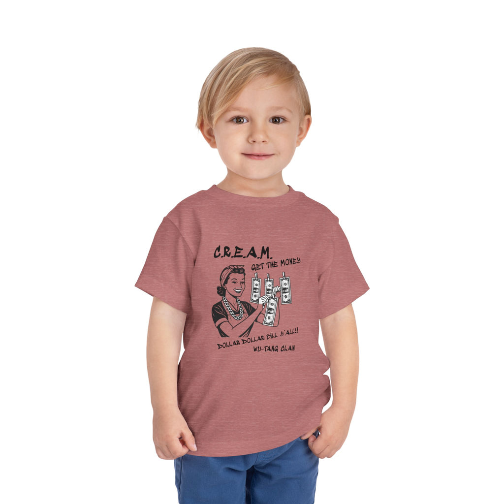 Toddler Tee - C.R.E.A.M. 'Get the Money' Retro Graphic Kids Shirt