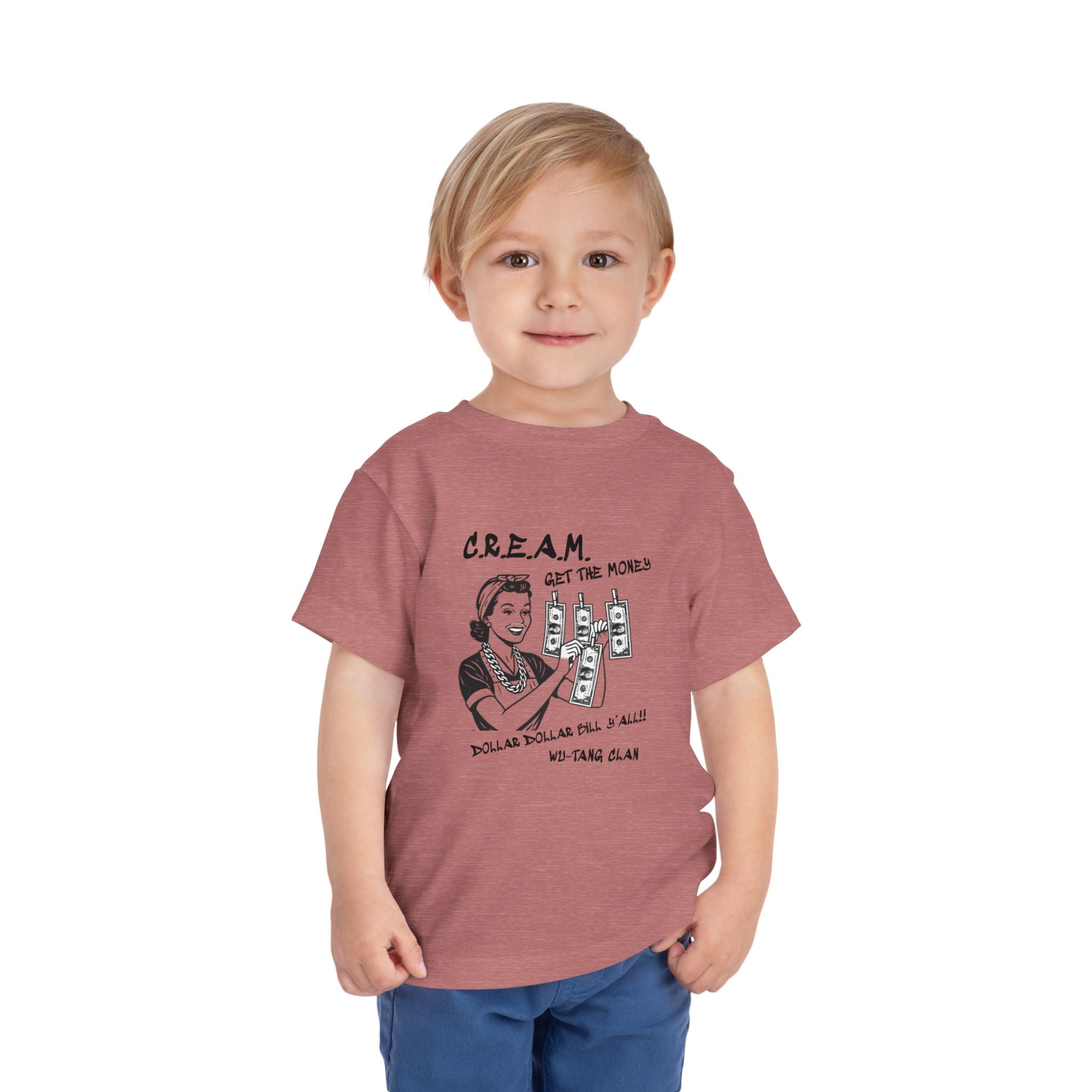 Toddler Tee - C.R.E.A.M. 'Get the Money' Retro Graphic Kids Shirt
