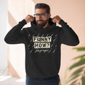 Funny How? Three-Panel Fleece Hoodie — Graphic Pullover (Shine Box)
