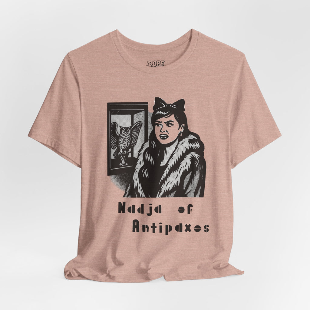 Nadja of Antipaxos Tee (what we do in  the shadows, bat, vampire shirts)