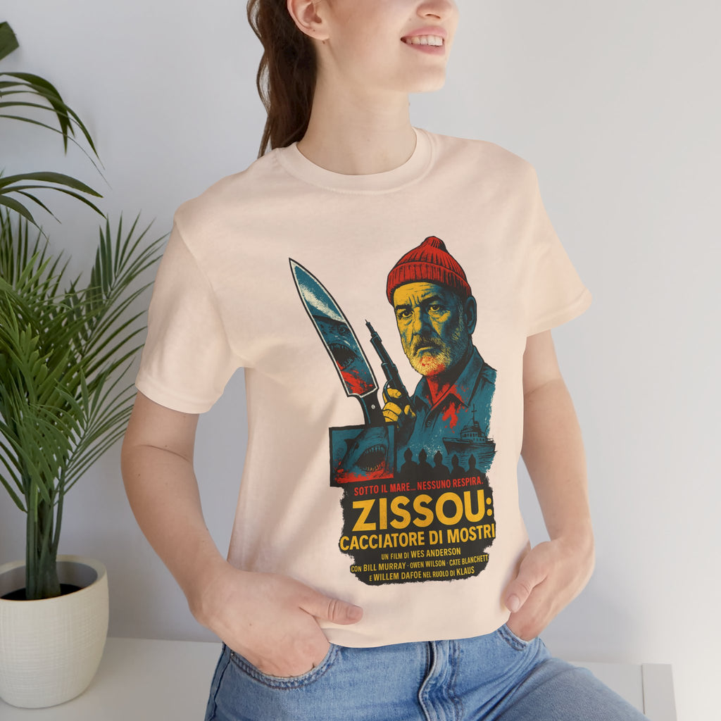 Zissou Cacciatore Di Mostri Unisex Tee - Wes Anderson Film Fan Shirt