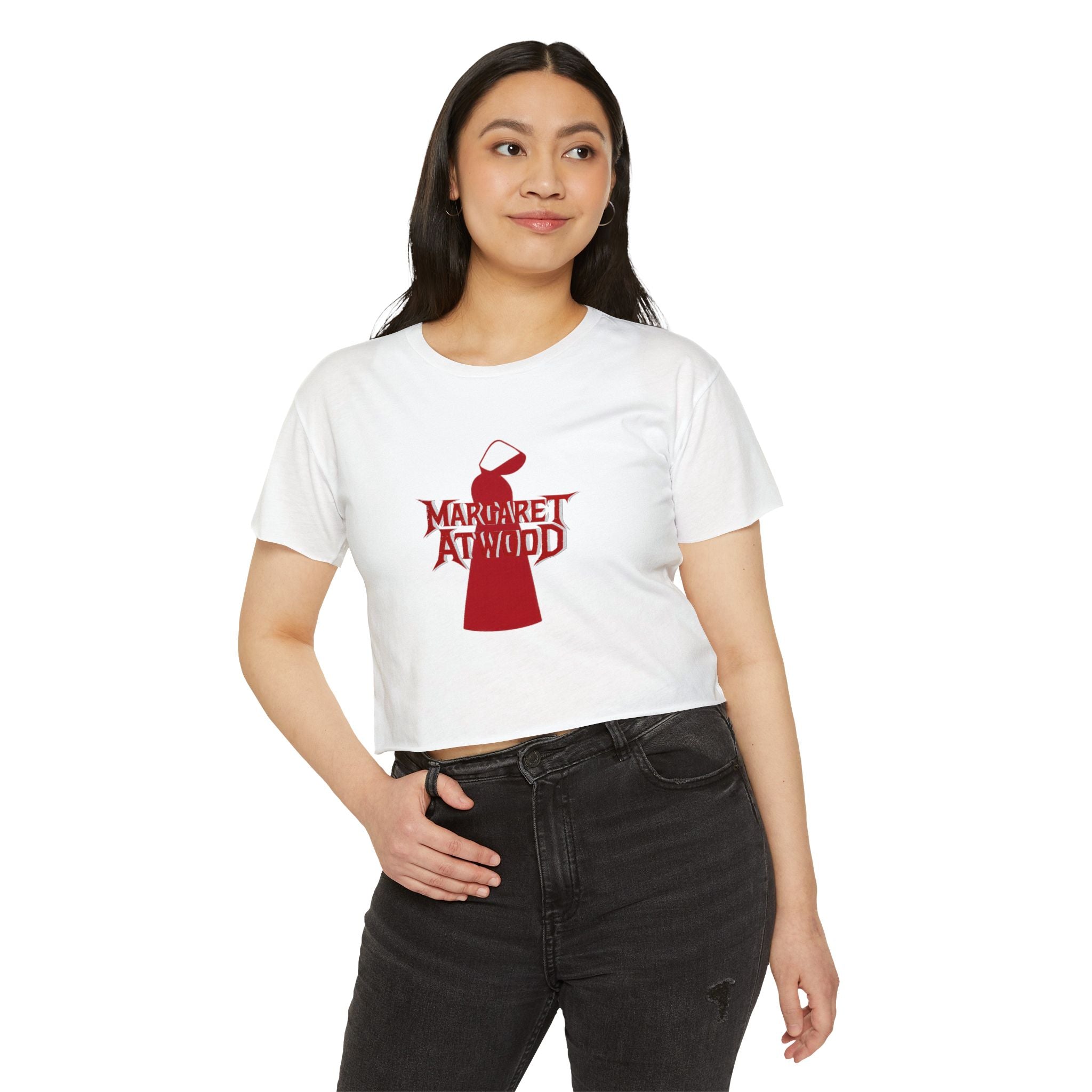 Margaret Atwood Festival Crop Top — Women's Literary Graphic Tee