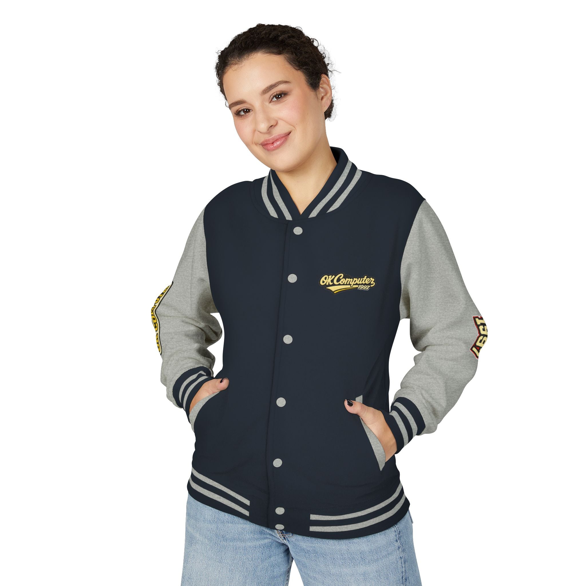 Letterman Jacket — "Ambition Makes You Look Pretty Ugly" Floral Varsity Jacket