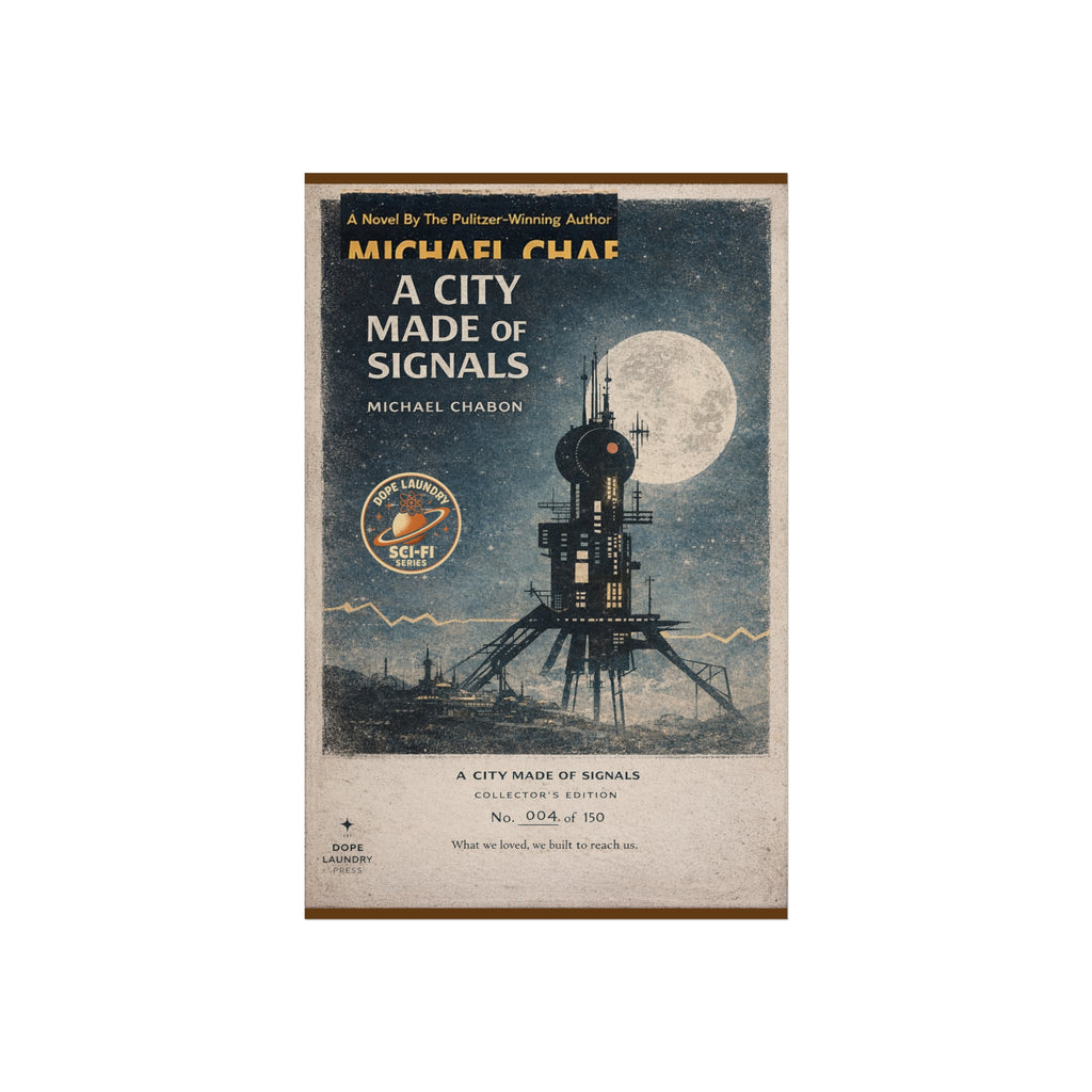 A City Made of Signals — Pulp Sci‑Fi Promotional Book Poster (Collector's Edition)