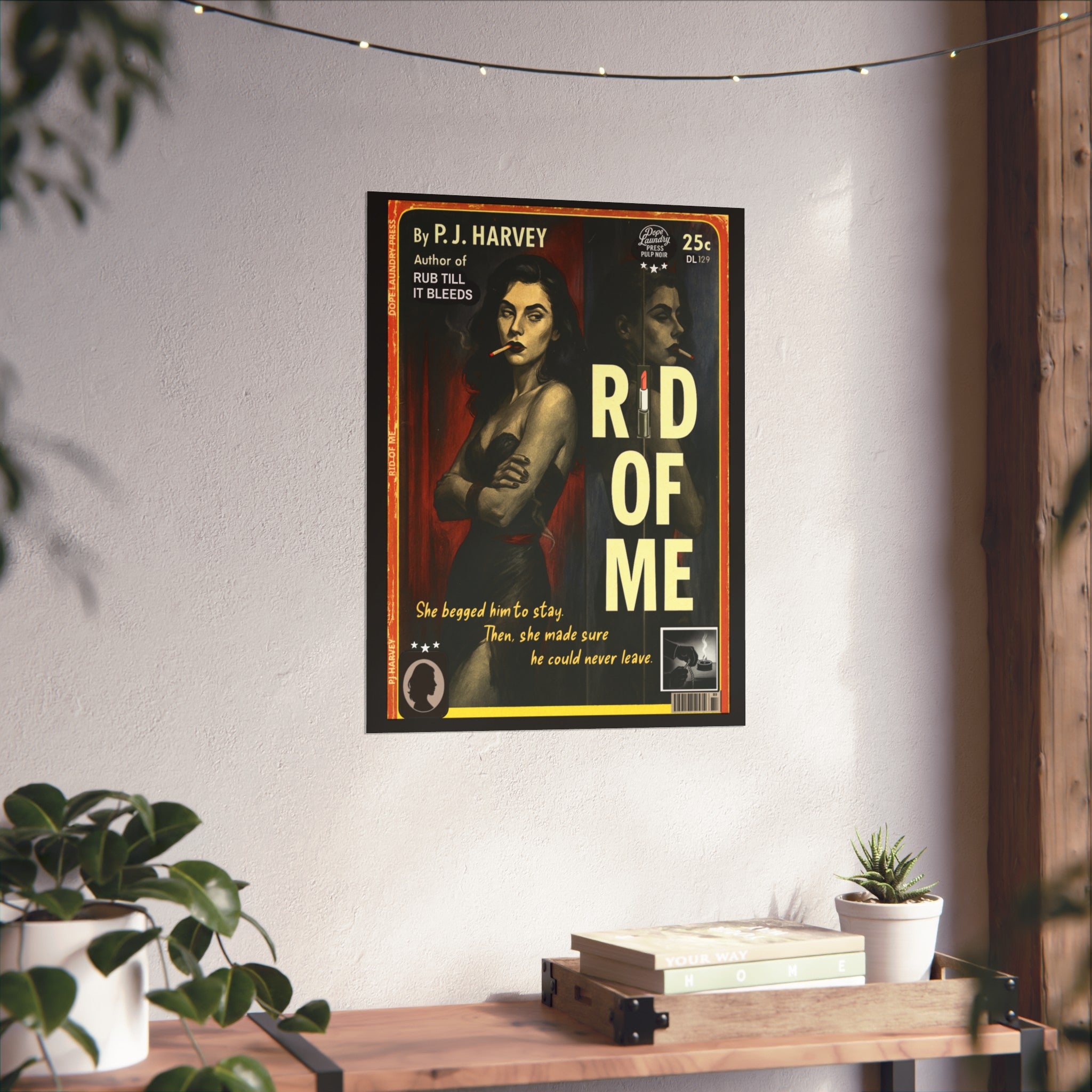 PJ Harvey - Rid of Me Pulp-Noir Book Cover Inspired Art Poster
