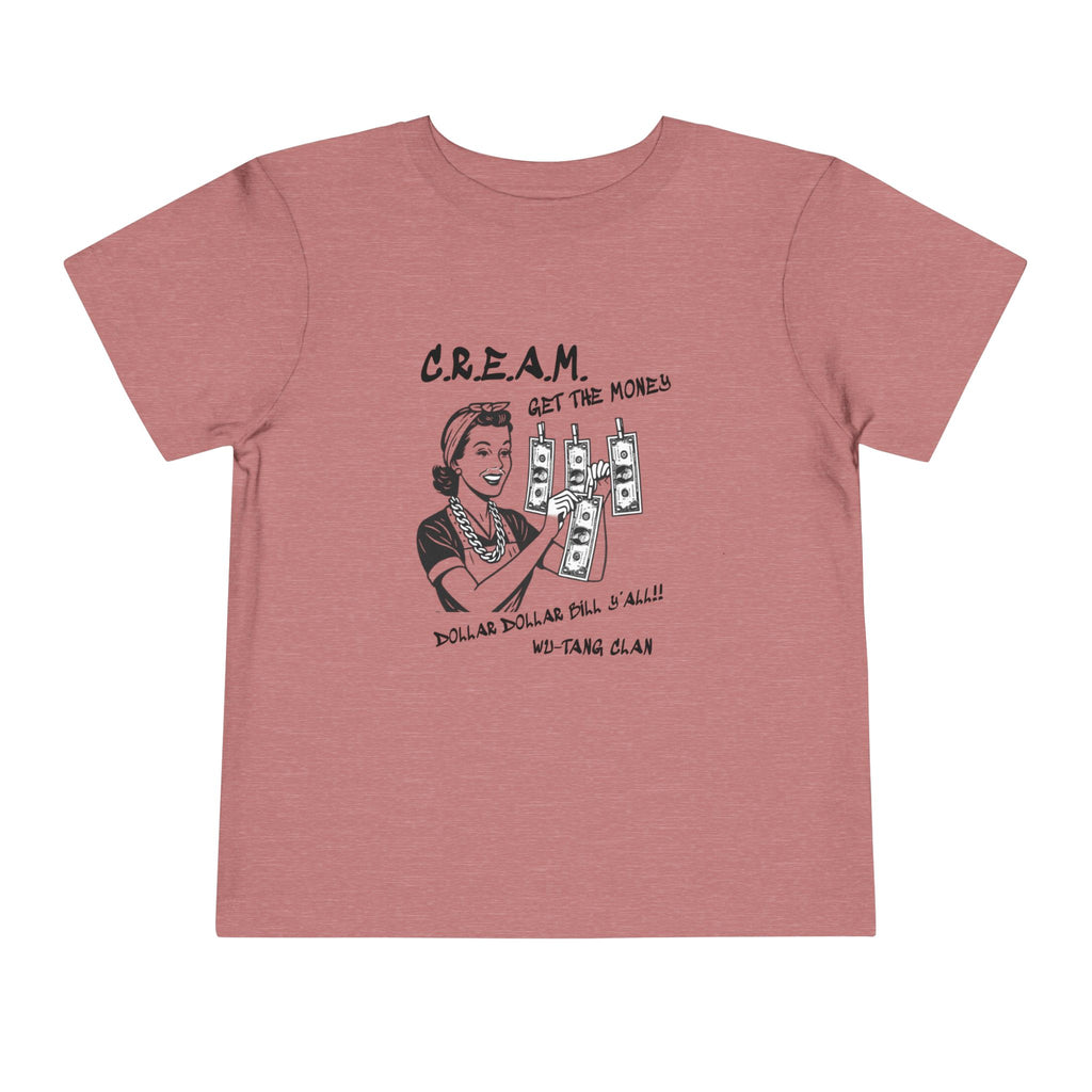 Toddler Tee - C.R.E.A.M. 'Get the Money' Retro Graphic Kids Shirt