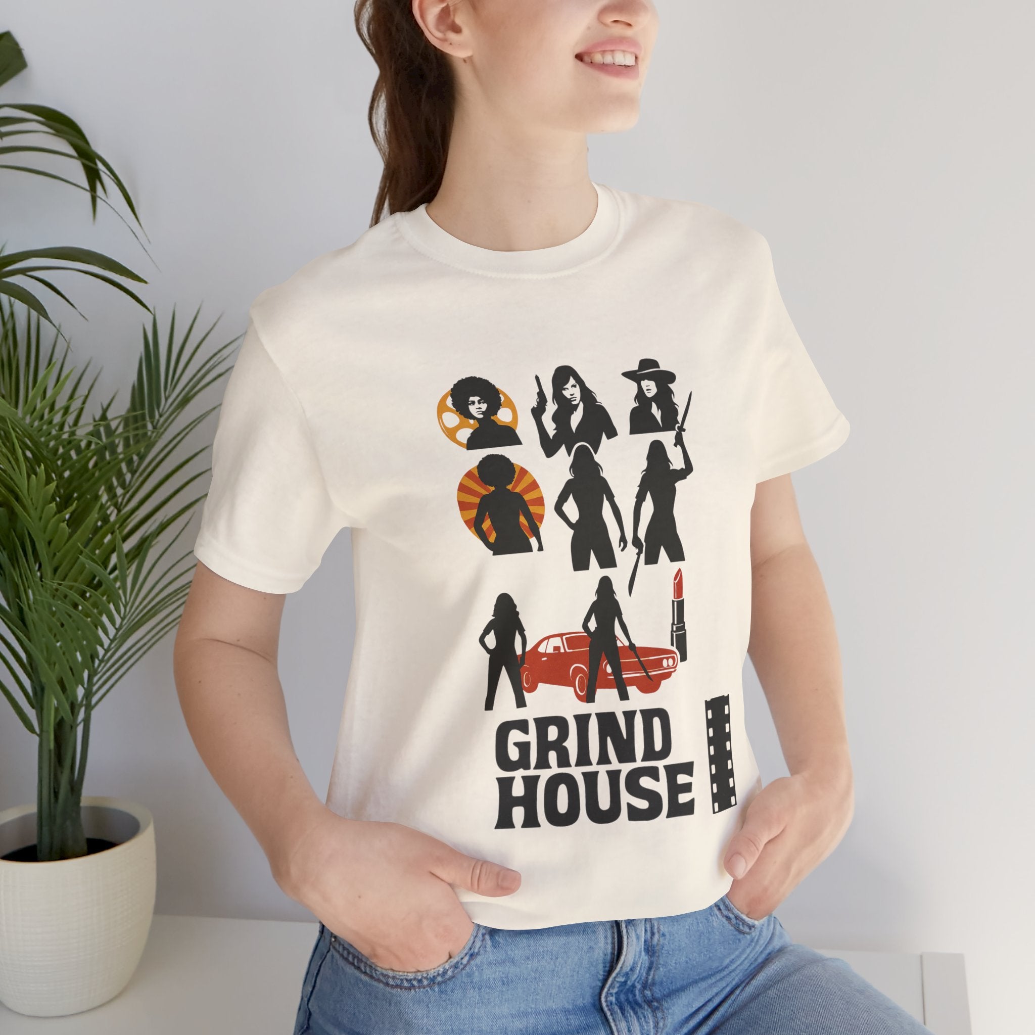 "Grind House Girls" logo - Unisex Jersey Short Sleeve Tee