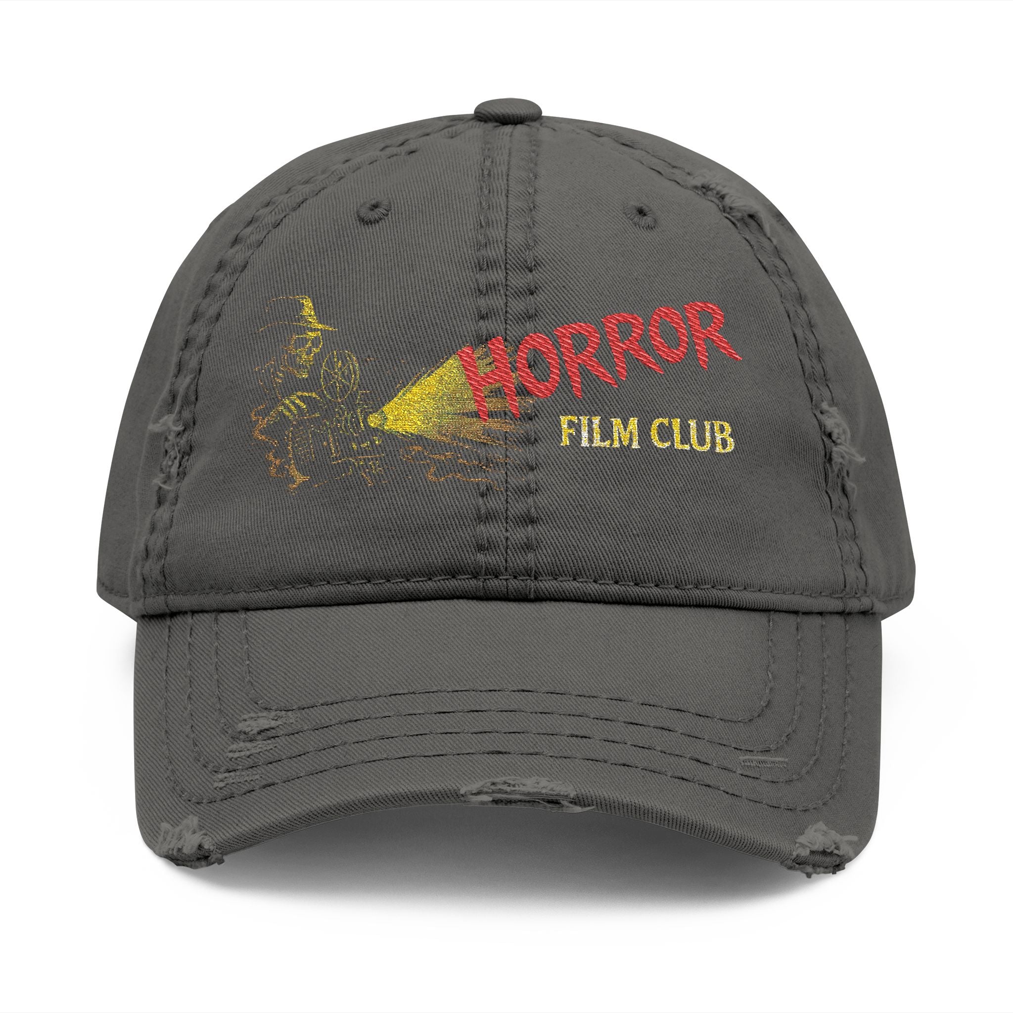 Horror Film Club Distressed Embroidered Dad Hat