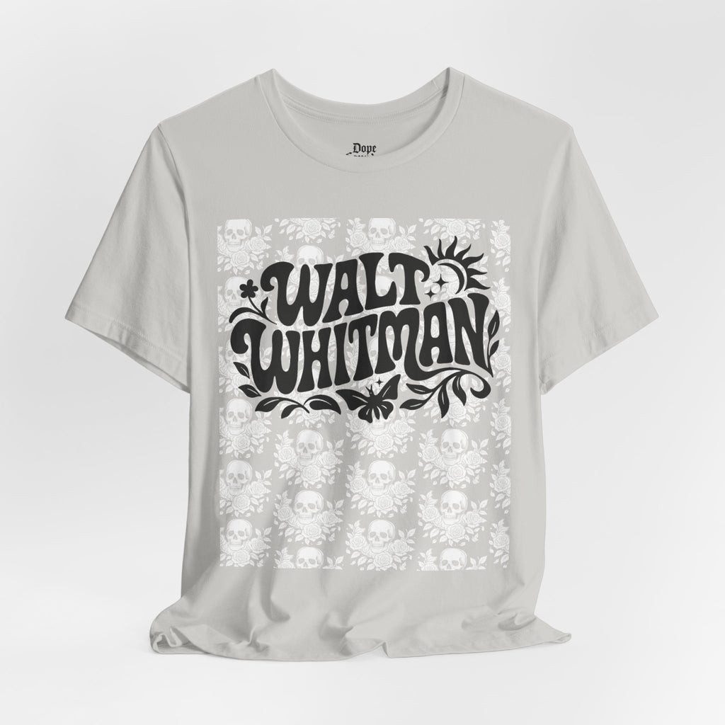 Walt Whitman Psychedelic Skulls Band Logo (white ink variant) - Vintage Graphic T-Shirt