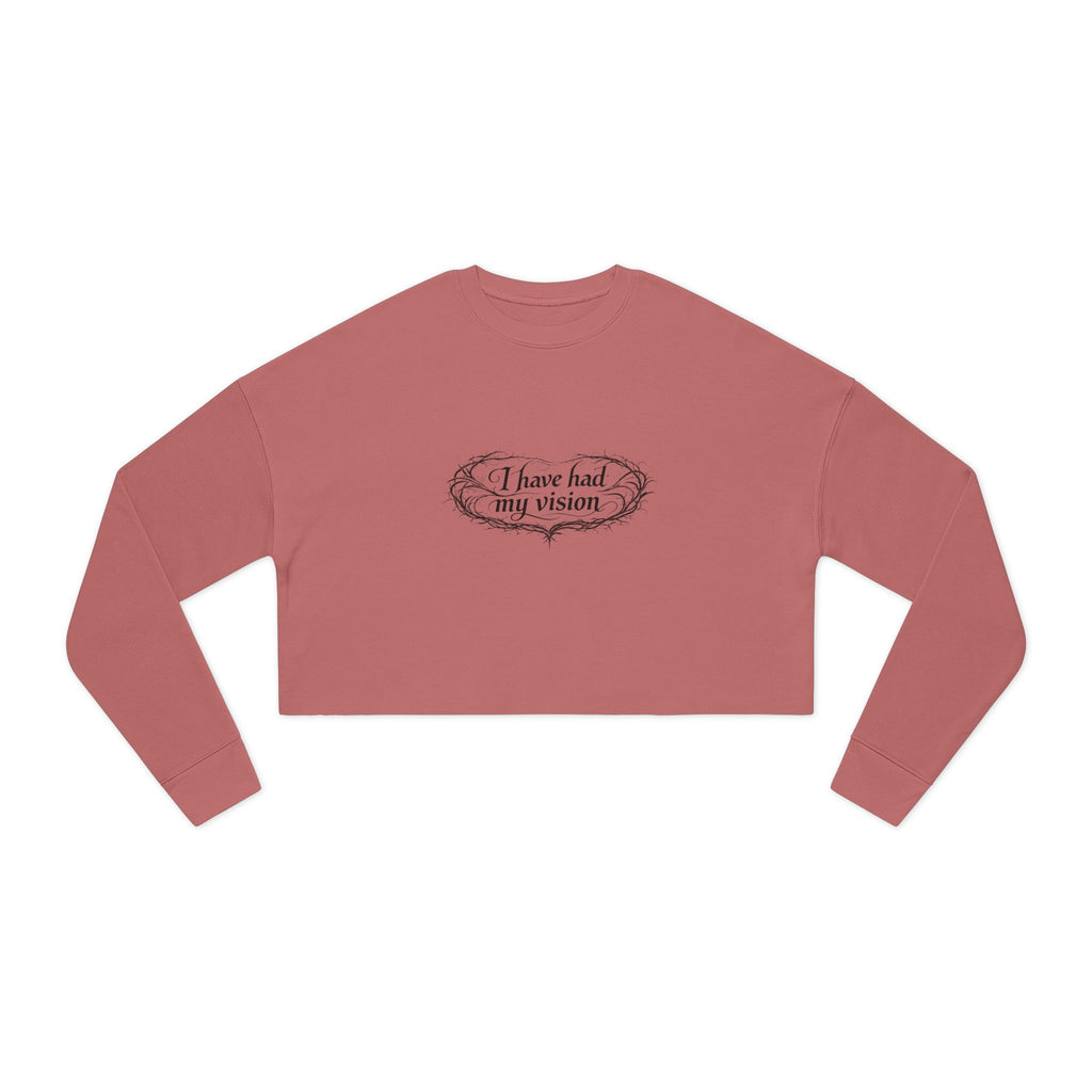 Virginia Woolf - "I have had my vision" Cropped Sweatshirt