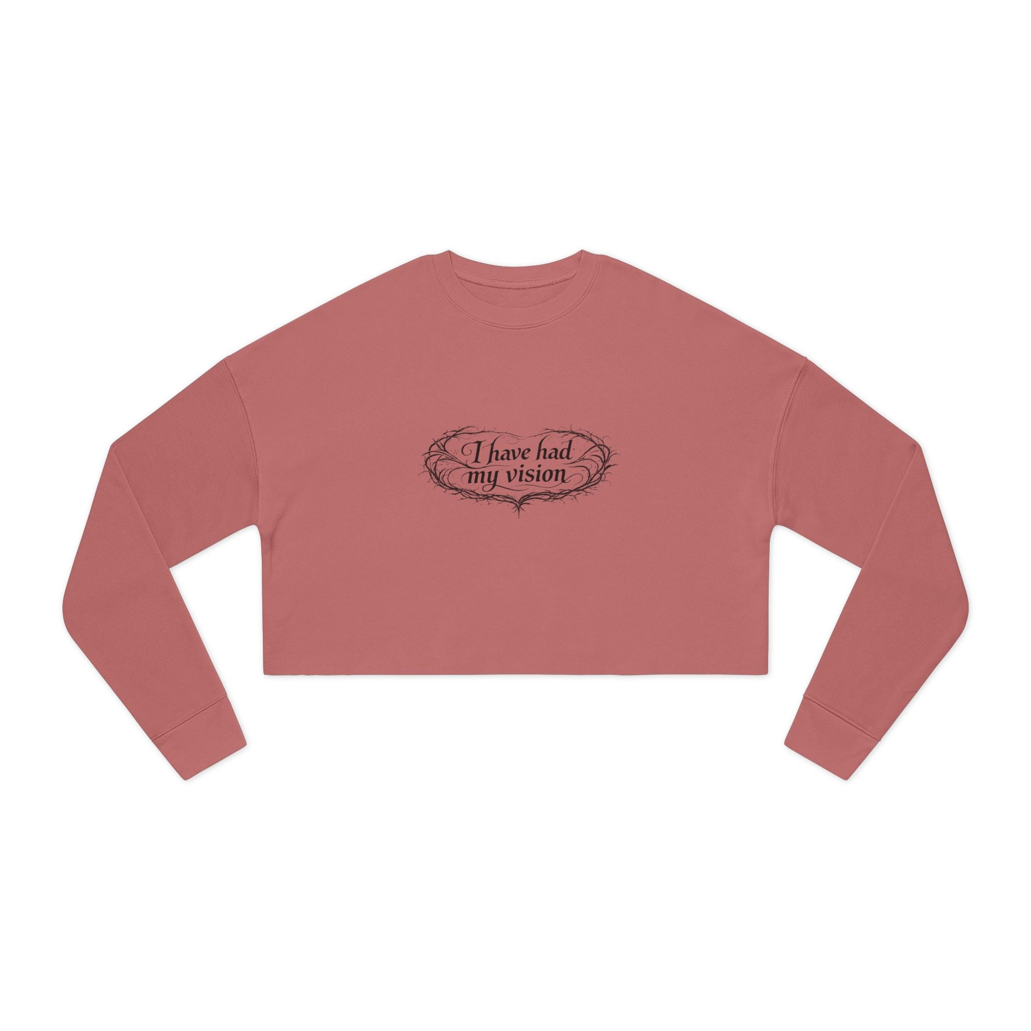 Virginia Woolf - "I have had my vision" Cropped Sweatshirt