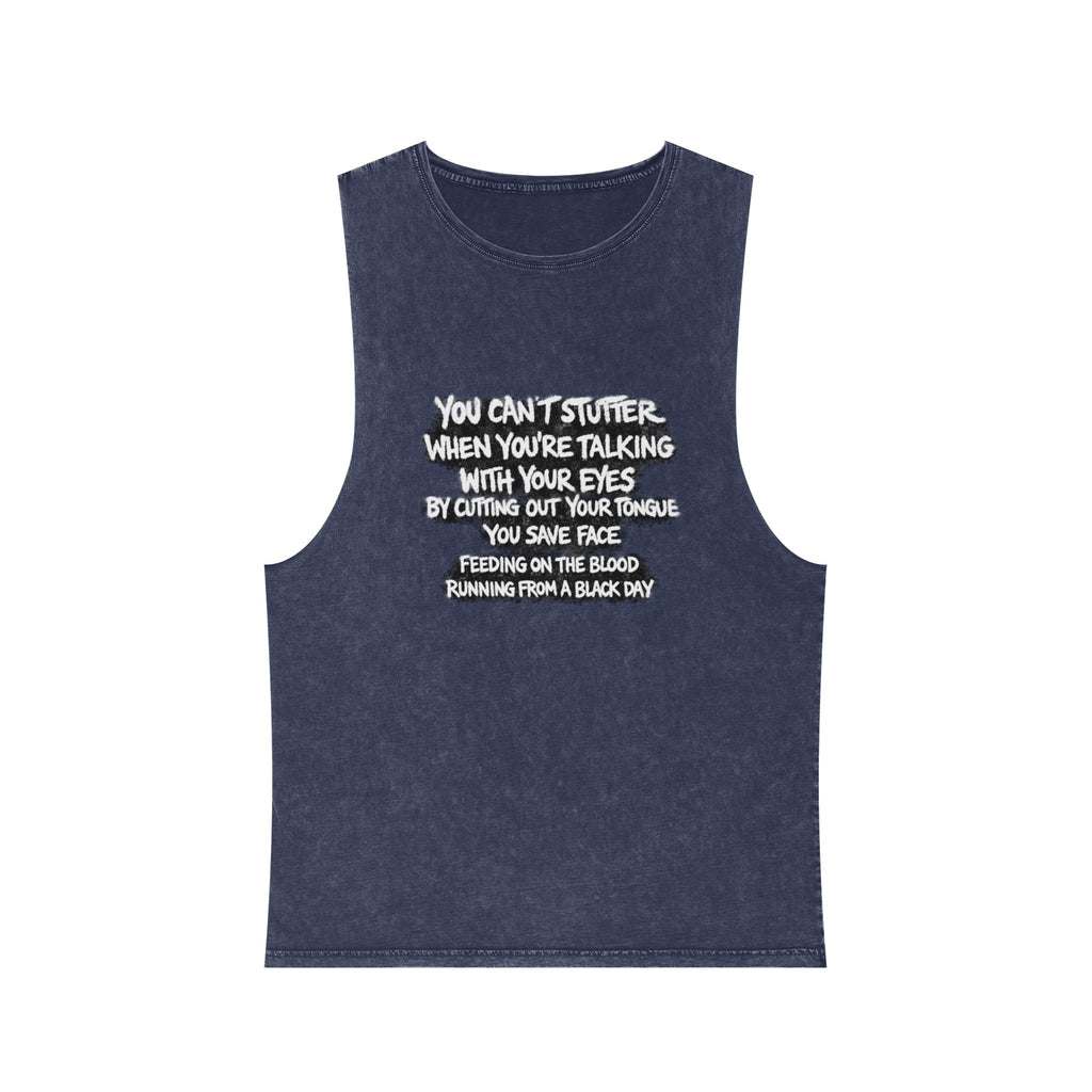black rain -  Stonewash Muscle Tee