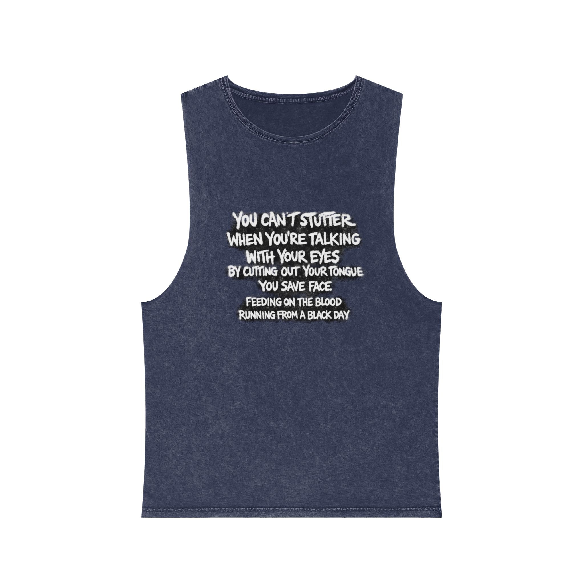 black rain -  Stonewash Muscle Tee
