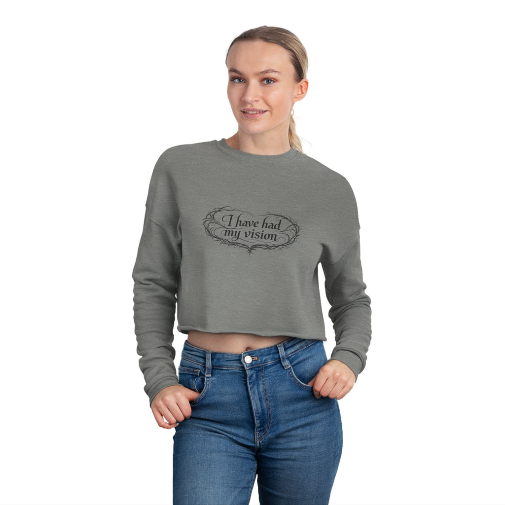 Virginia Woolf - "I have had my vision" Cropped Sweatshirt