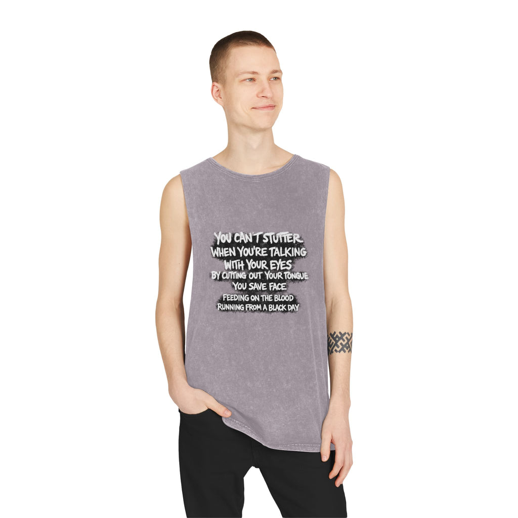 black rain -  Stonewash Muscle Tee