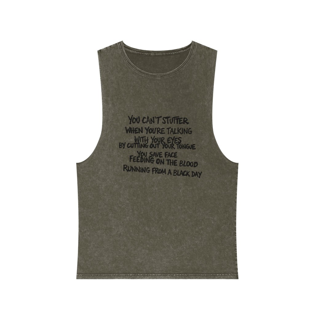 Black Rain Stonewash Muscle Tee — Stonewash Tank Top