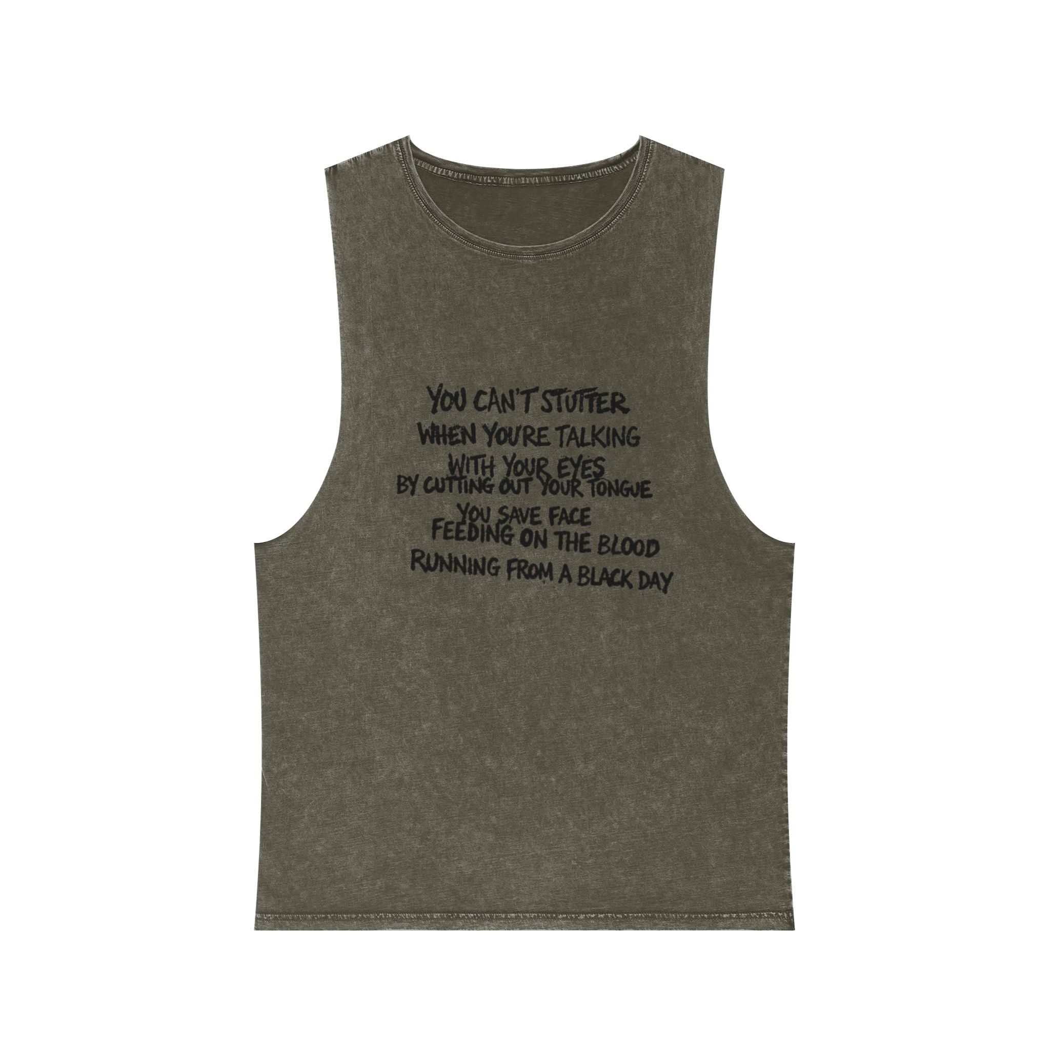 Black Rain Stonewash Muscle Tee — Stonewash Tank Top