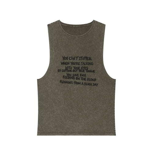 Black Rain Stonewash Muscle Tee — Stonewash Tank Top