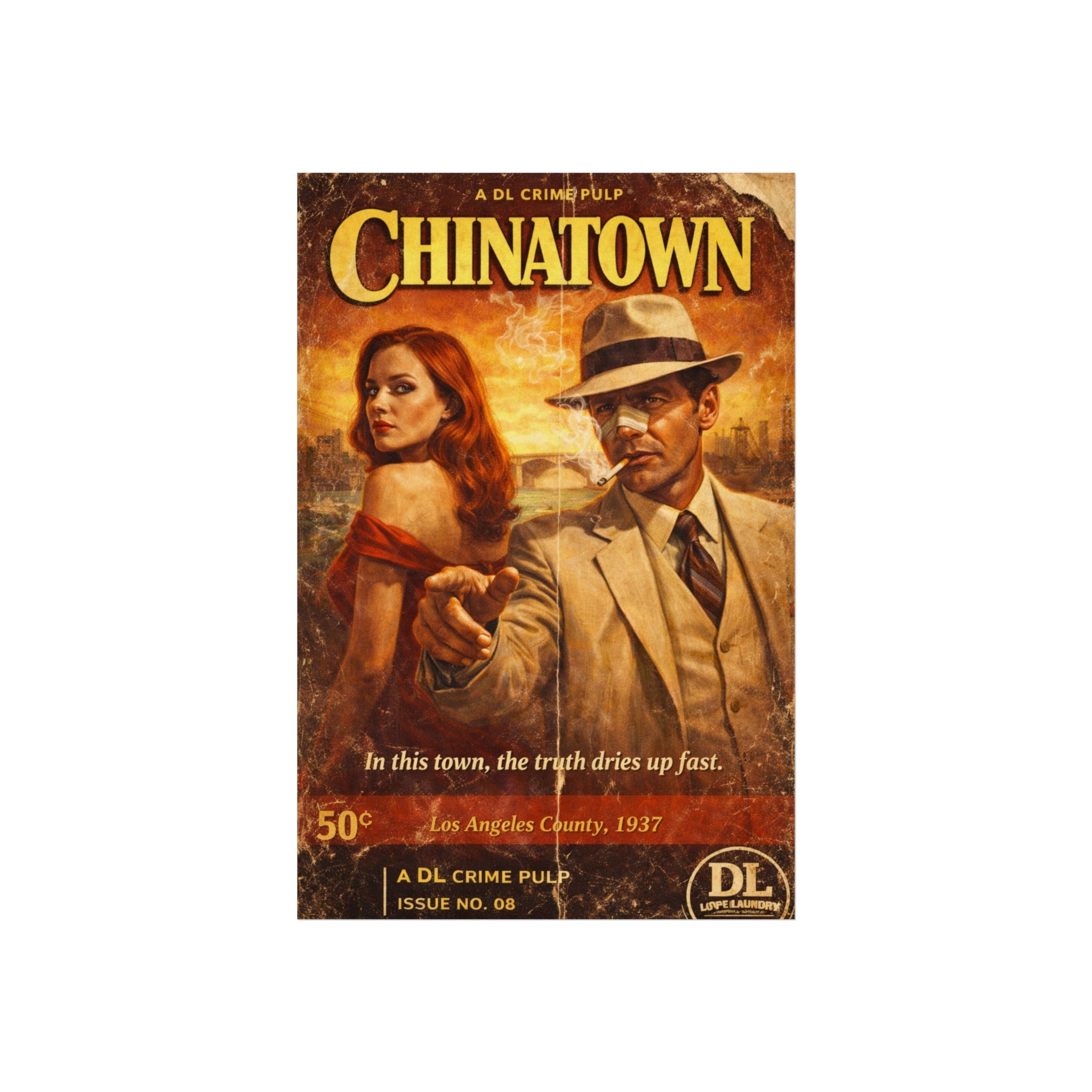 Chinatown - Retro Crime Noir Fine Art Print
