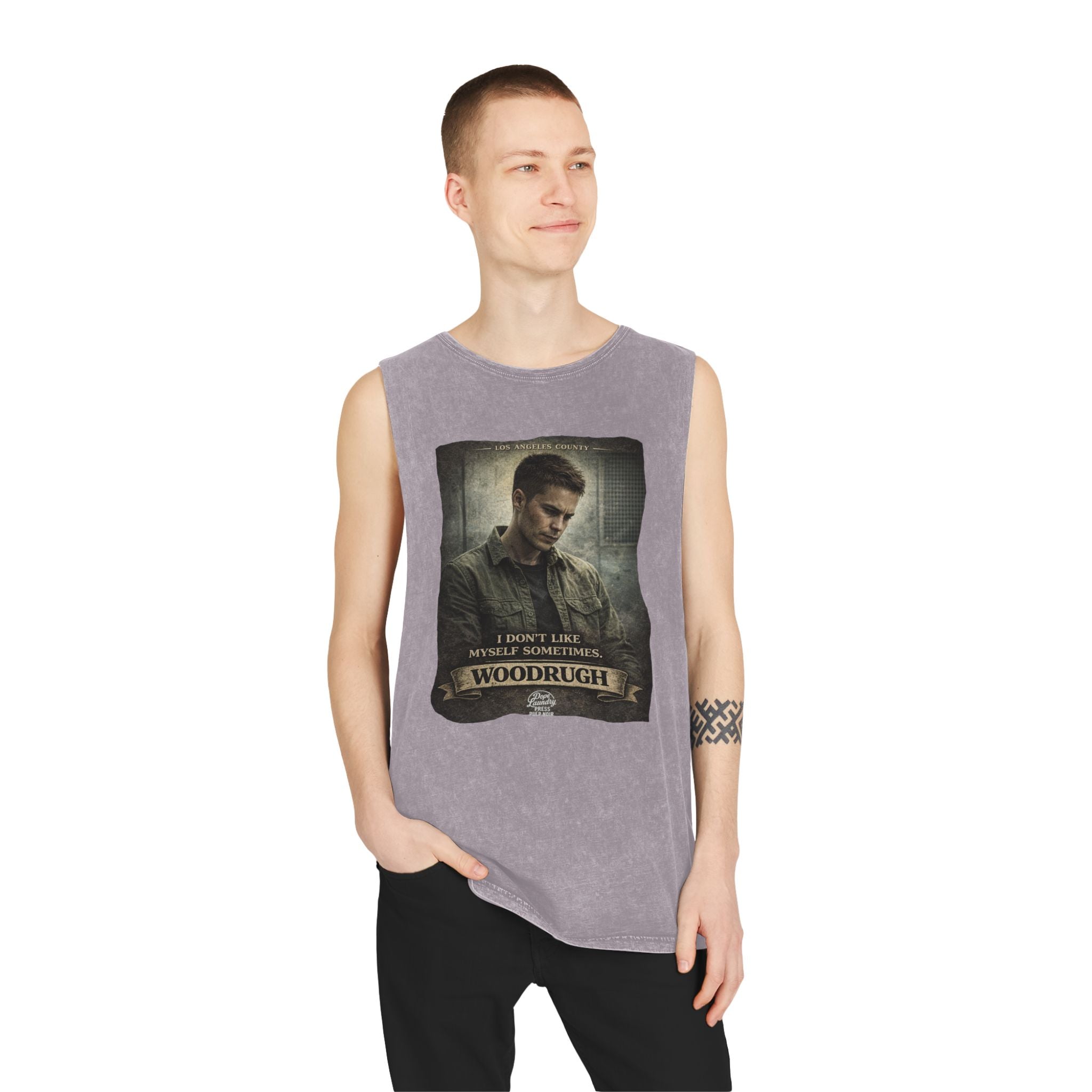 Woodrough Portrait Tank Top — Vintage Graphic Sleeveless Tee