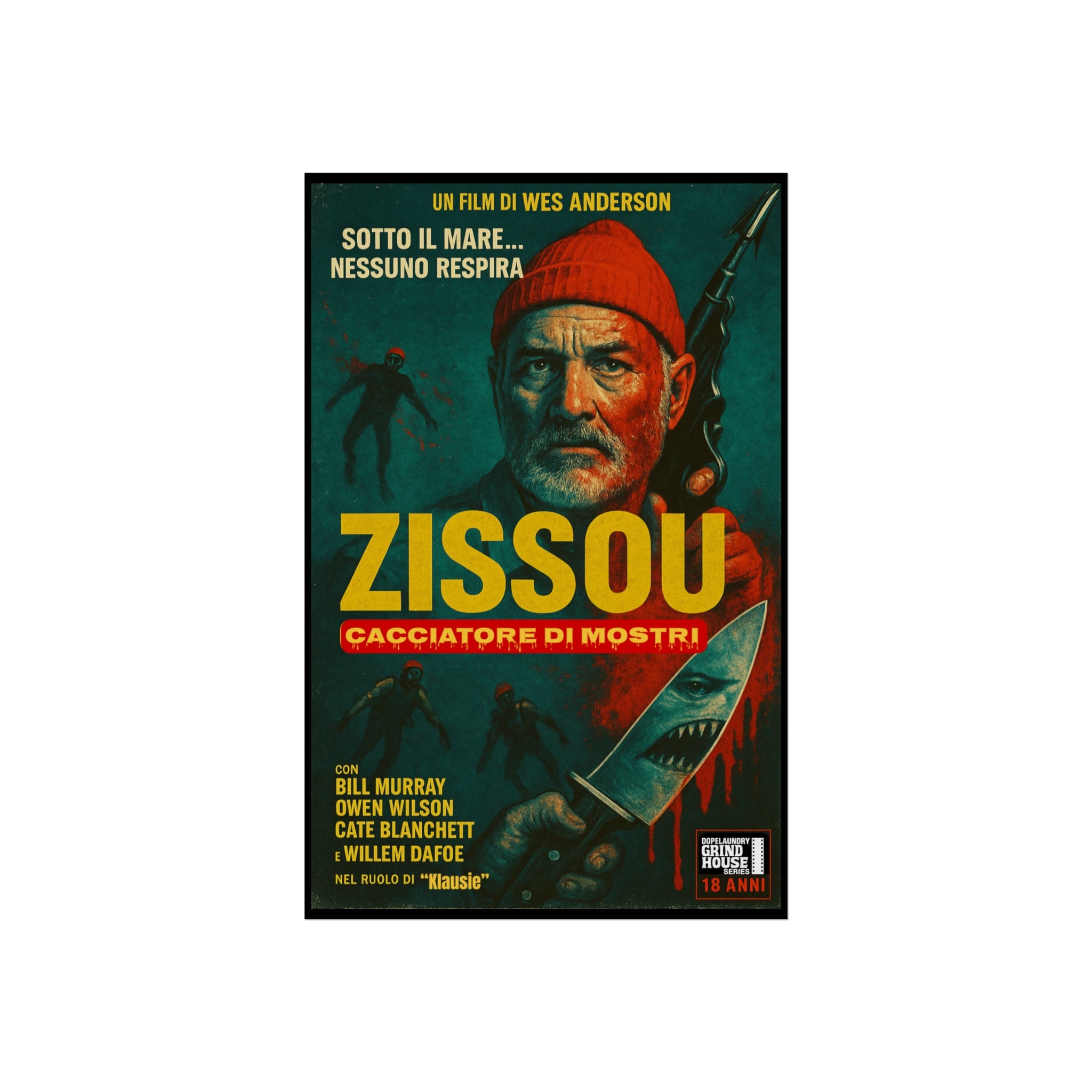 Art Print - Zissou: Cacciatore Di Mosrti Italian Giallo Movie Poster