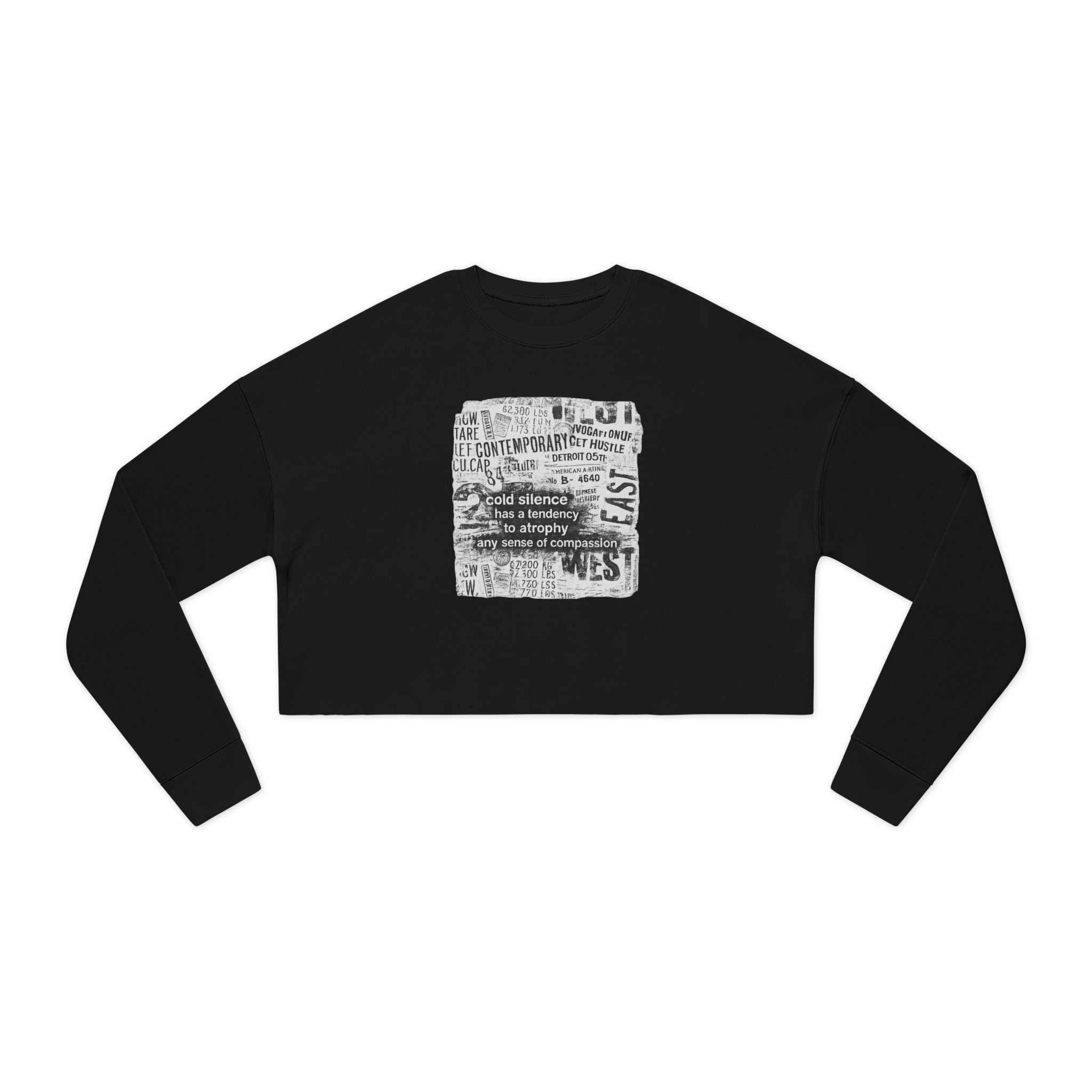 cold silence - cropped sweatshirt