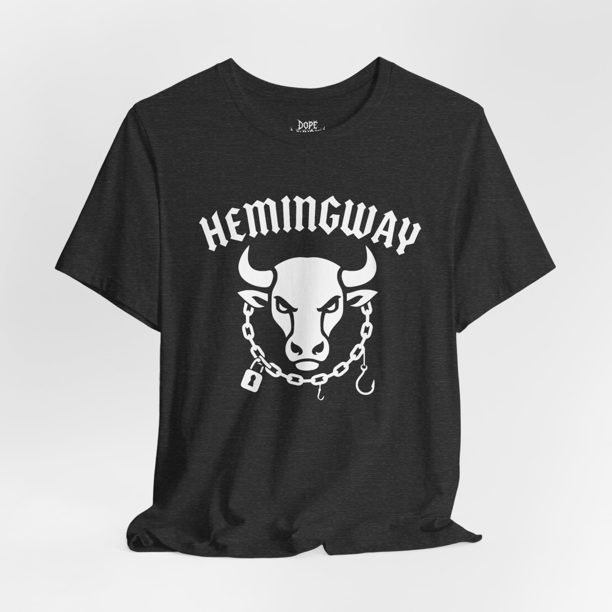 Hemingway Bull Vintage - White ink variant - Graphic T-Shirt