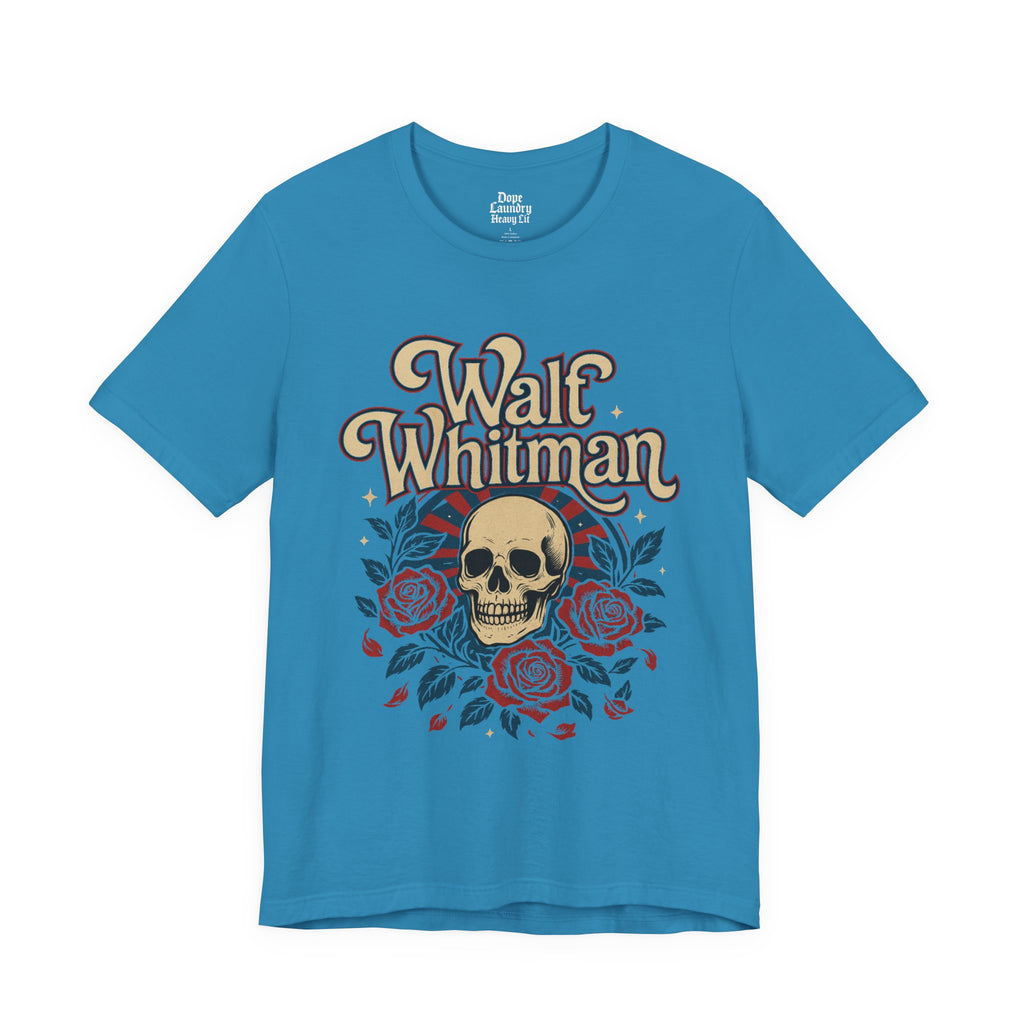 Walt Whitman Skull & Roses Vintage Graphic Tee