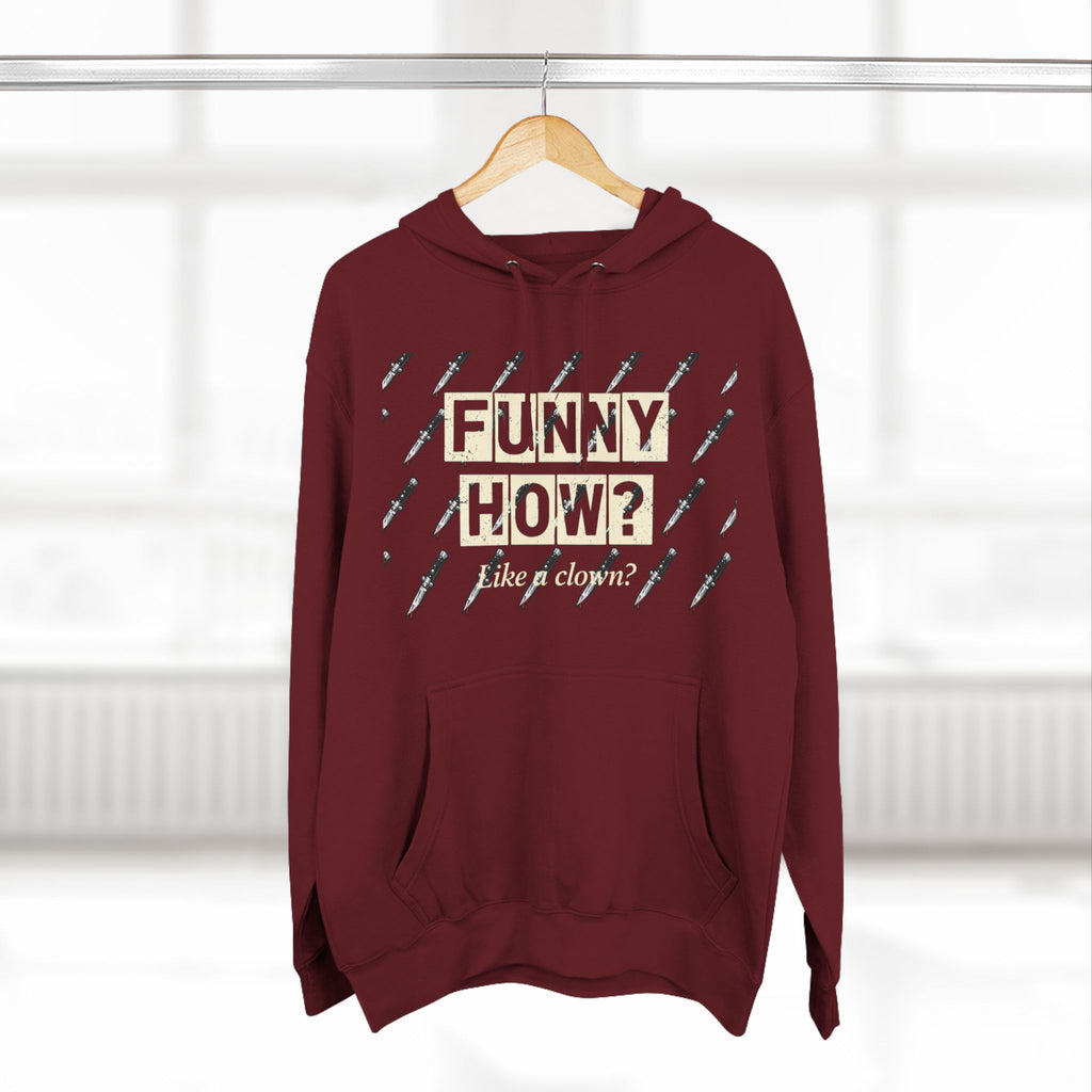 Funny How? Three-Panel Fleece Hoodie — Graphic Pullover (Shine Box)