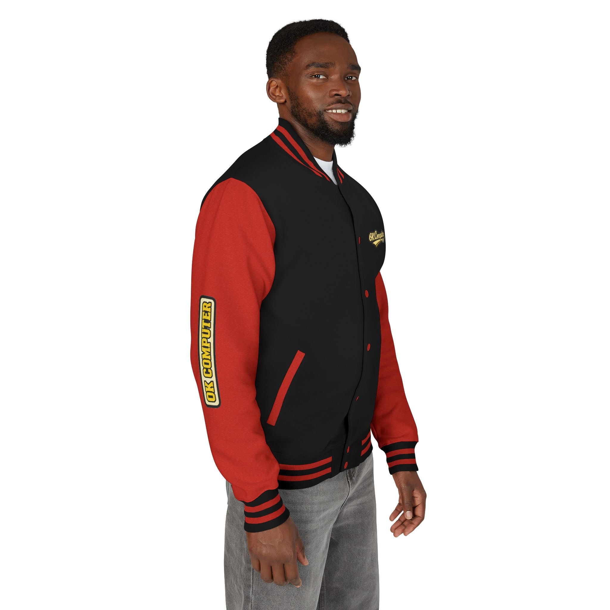 Letterman Jacket — "Ambition Makes You Look Pretty Ugly" Floral Varsity Jacket