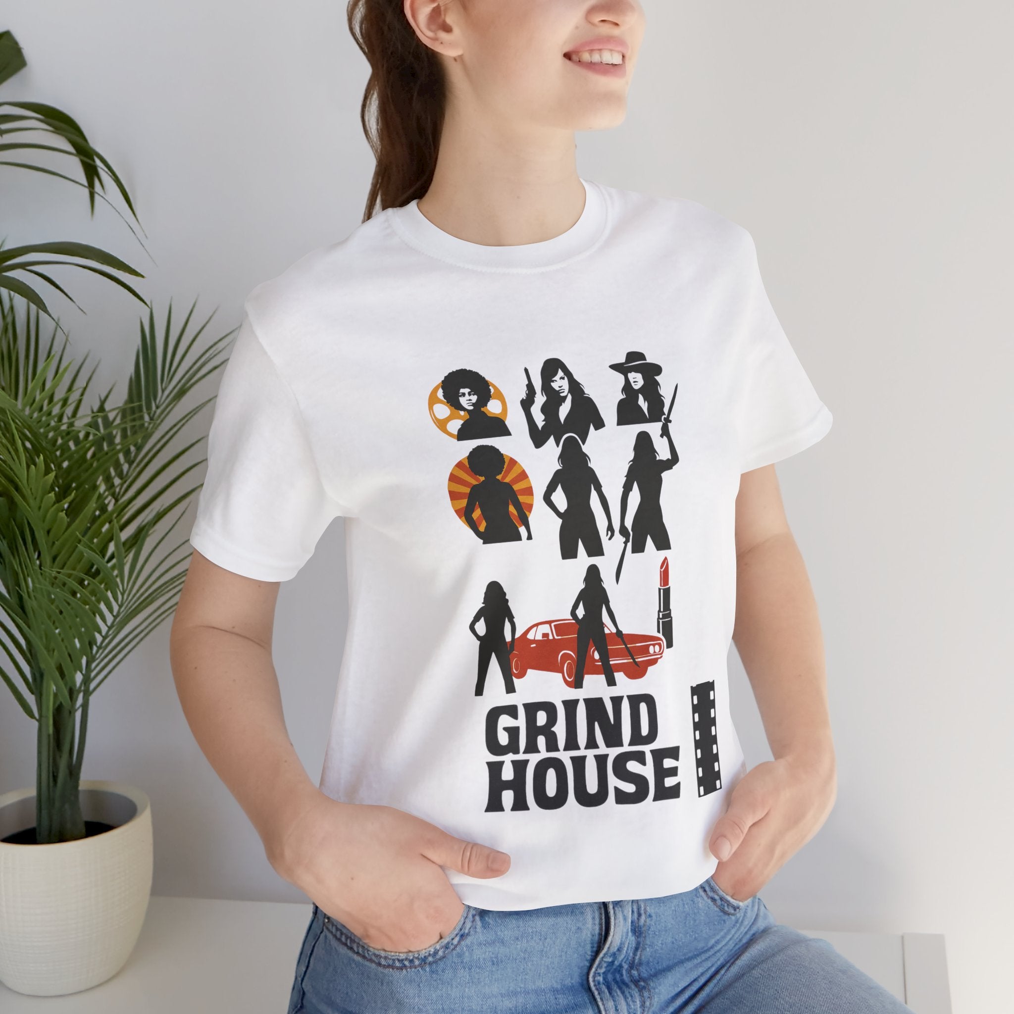 "Grind House Girls" logo - Unisex Jersey Short Sleeve Tee
