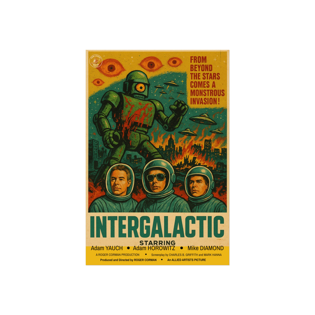 Intergalactic (variant) - 60s Sci-fi Grind House Inspired, Film Lover's Gift