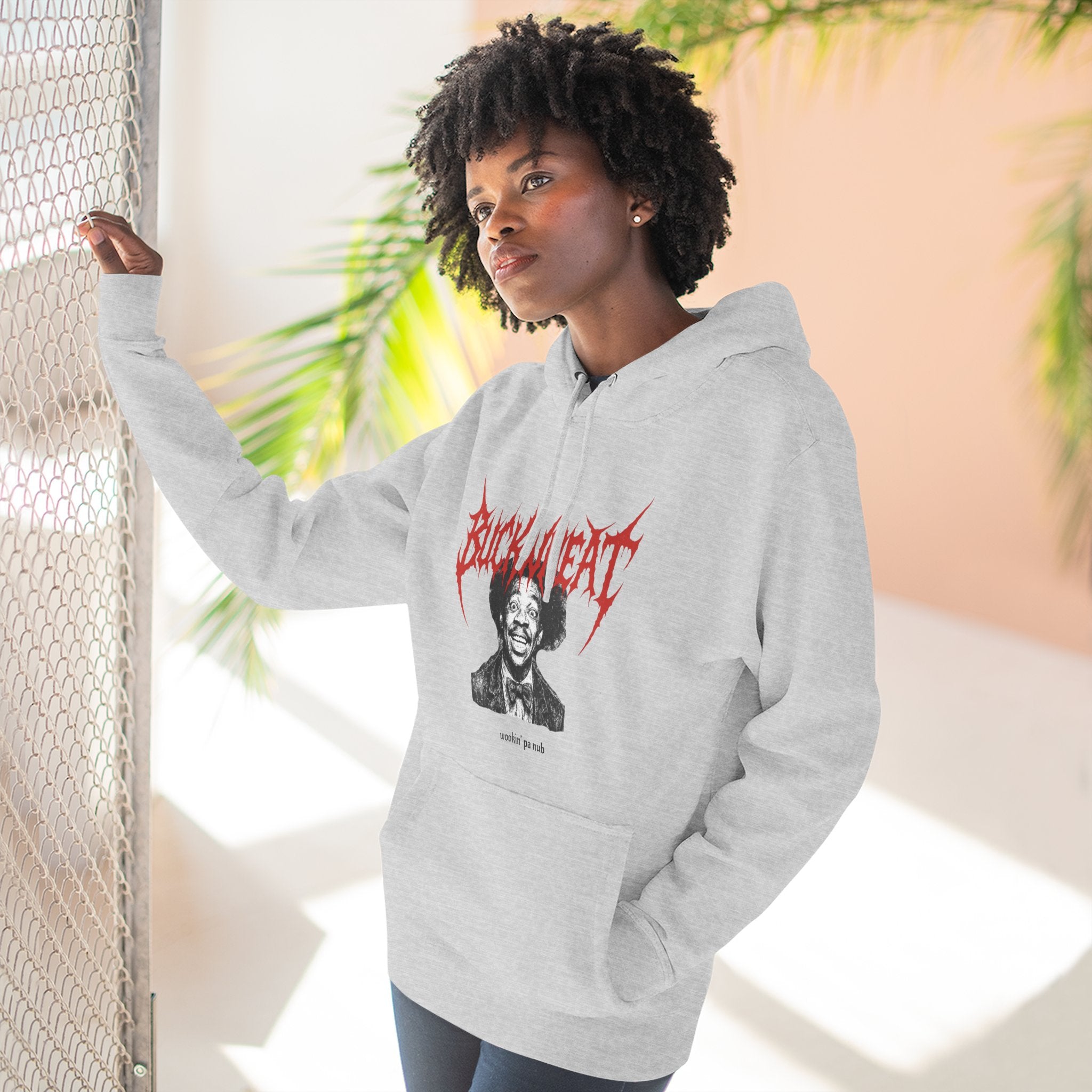 Buckwheat "Wookin' Pa Nub" Death Metal Inspired Fleece Hoodie (SNL, Eddie Murphy)