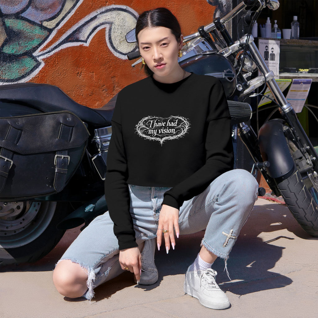 Virginia Woolf - "I have had my vision" Cropped Sweatshirt