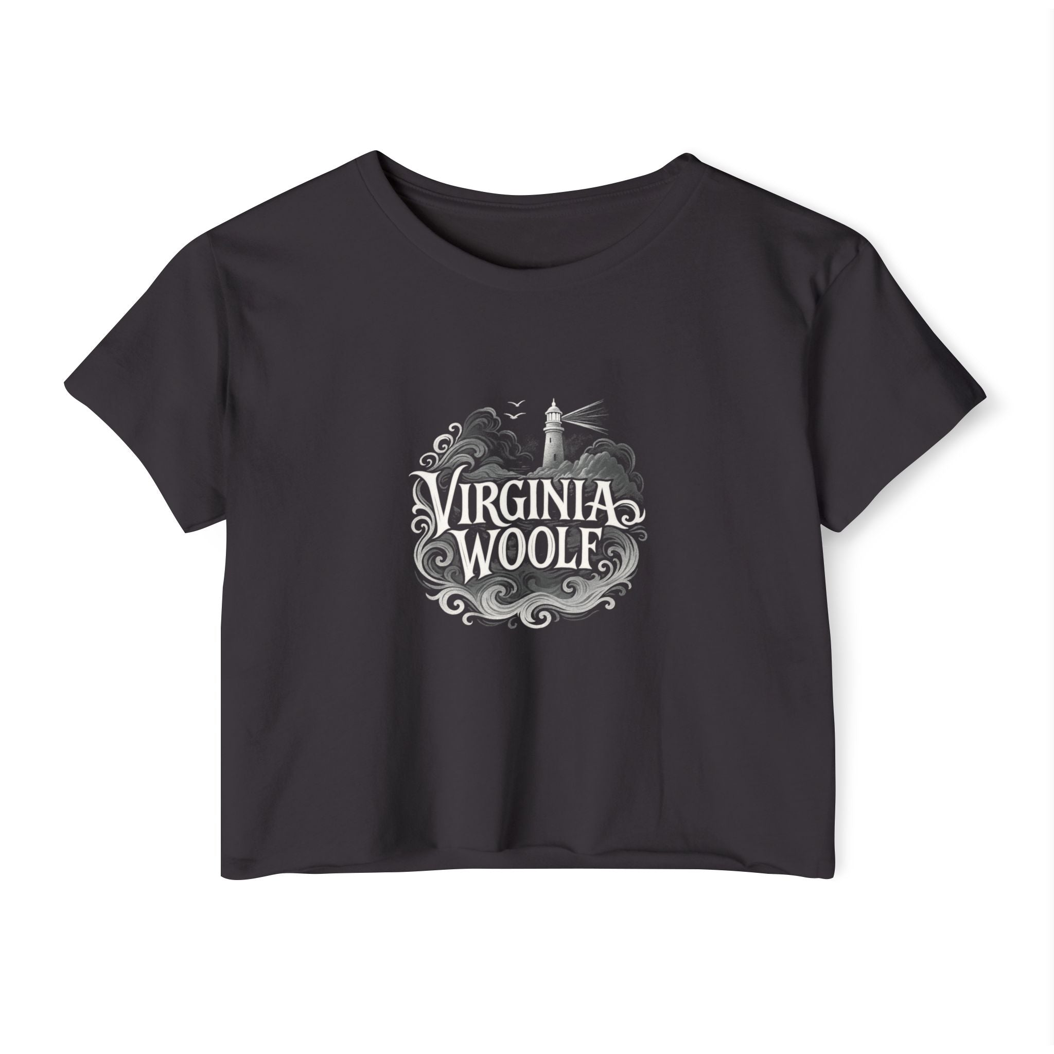 Virginia Woolf Nautical Festival Crop Top — Women's Literary Graphic