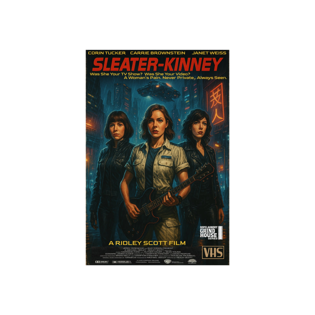 Poster Print - Sleater-Kinney Grind House Inspired, Unique Gift for Film Lovers and Home Aesthetic