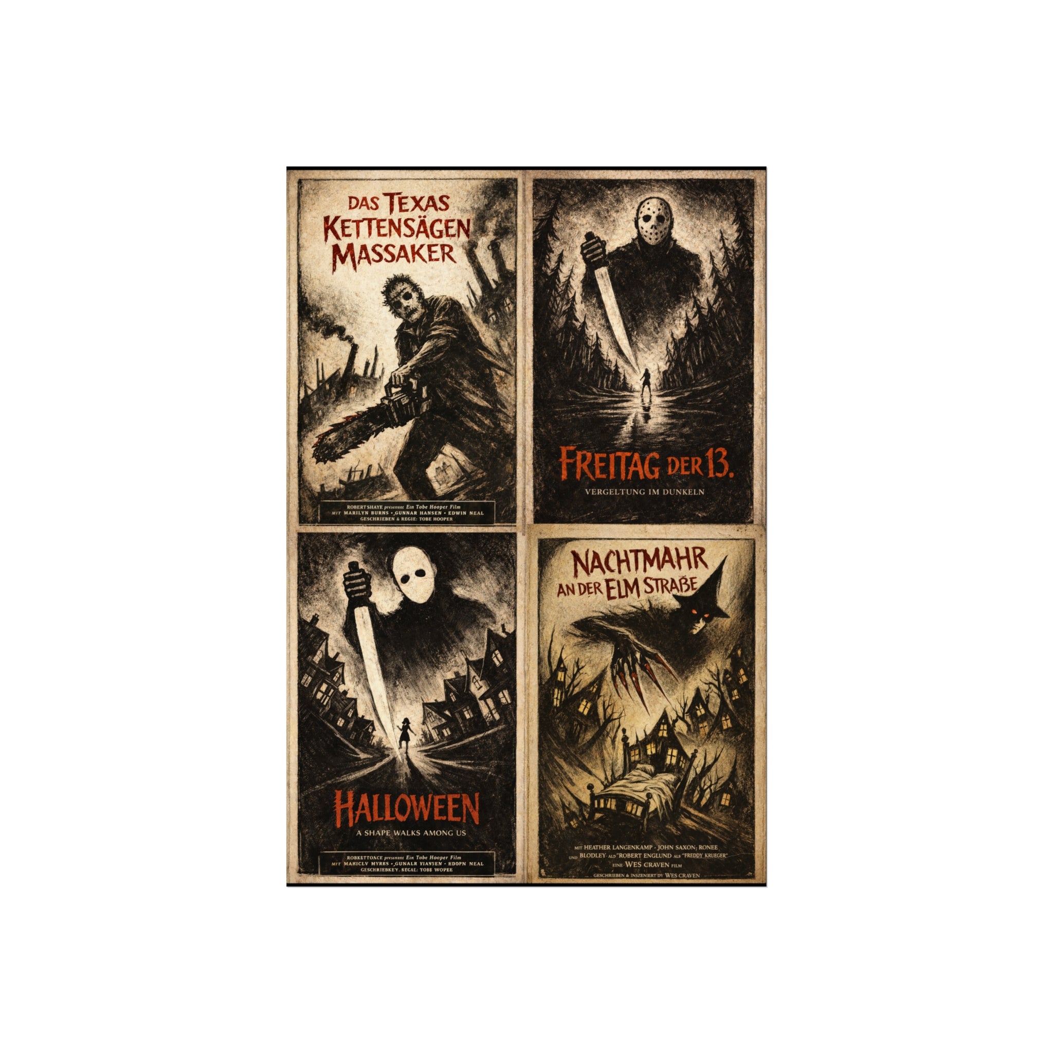 Horror Film Club - Expressionist Vintage Horror Poster