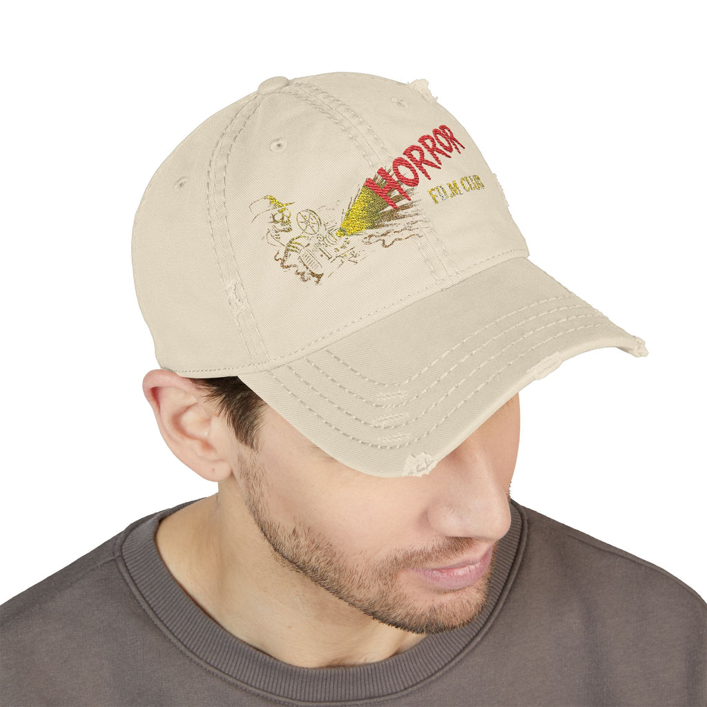 Horror Film Club Distressed Embroidered Dad Hat