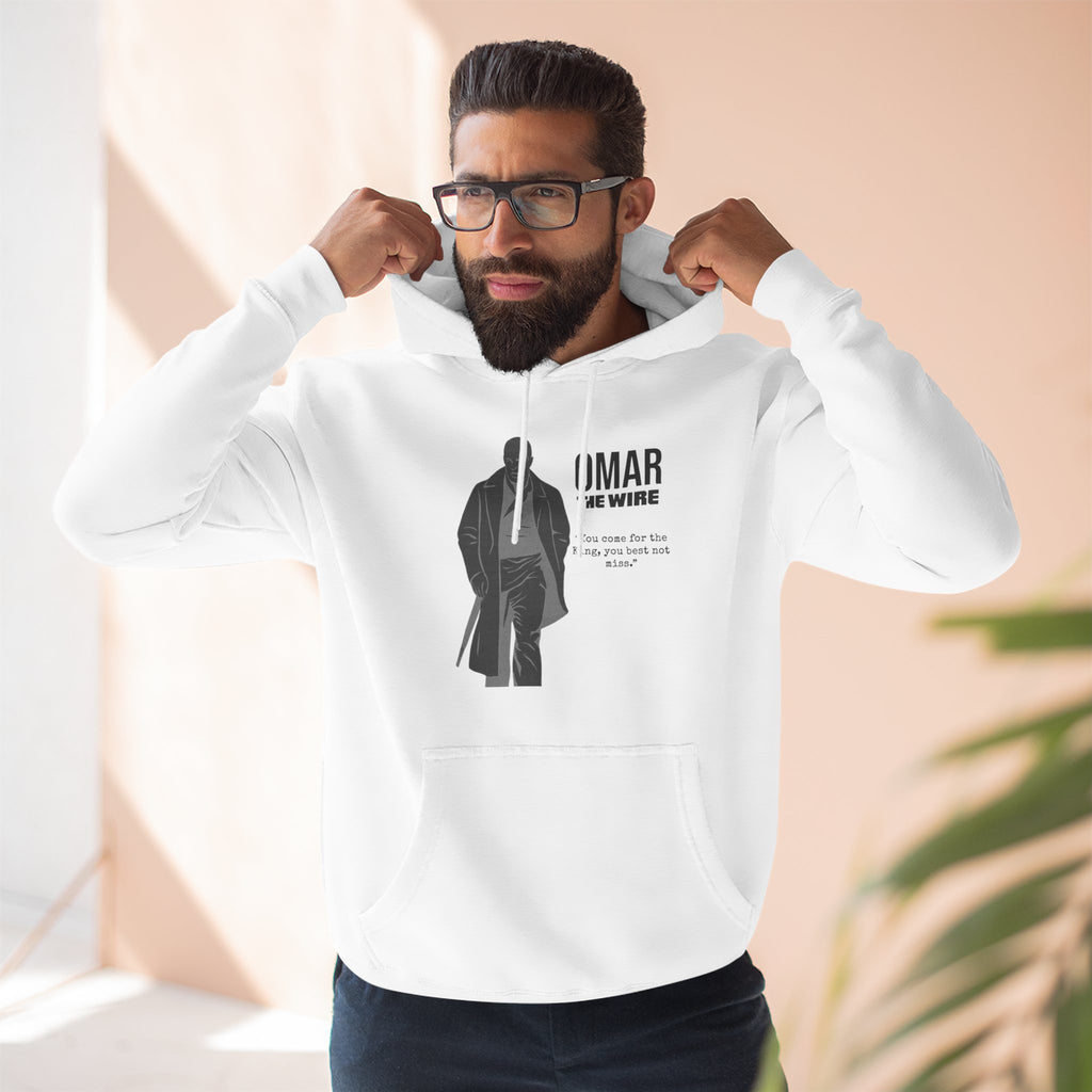 Fleece Hoodie: Omar "You Come for the King" (The Wire)| Street-wear, Casual Fashion