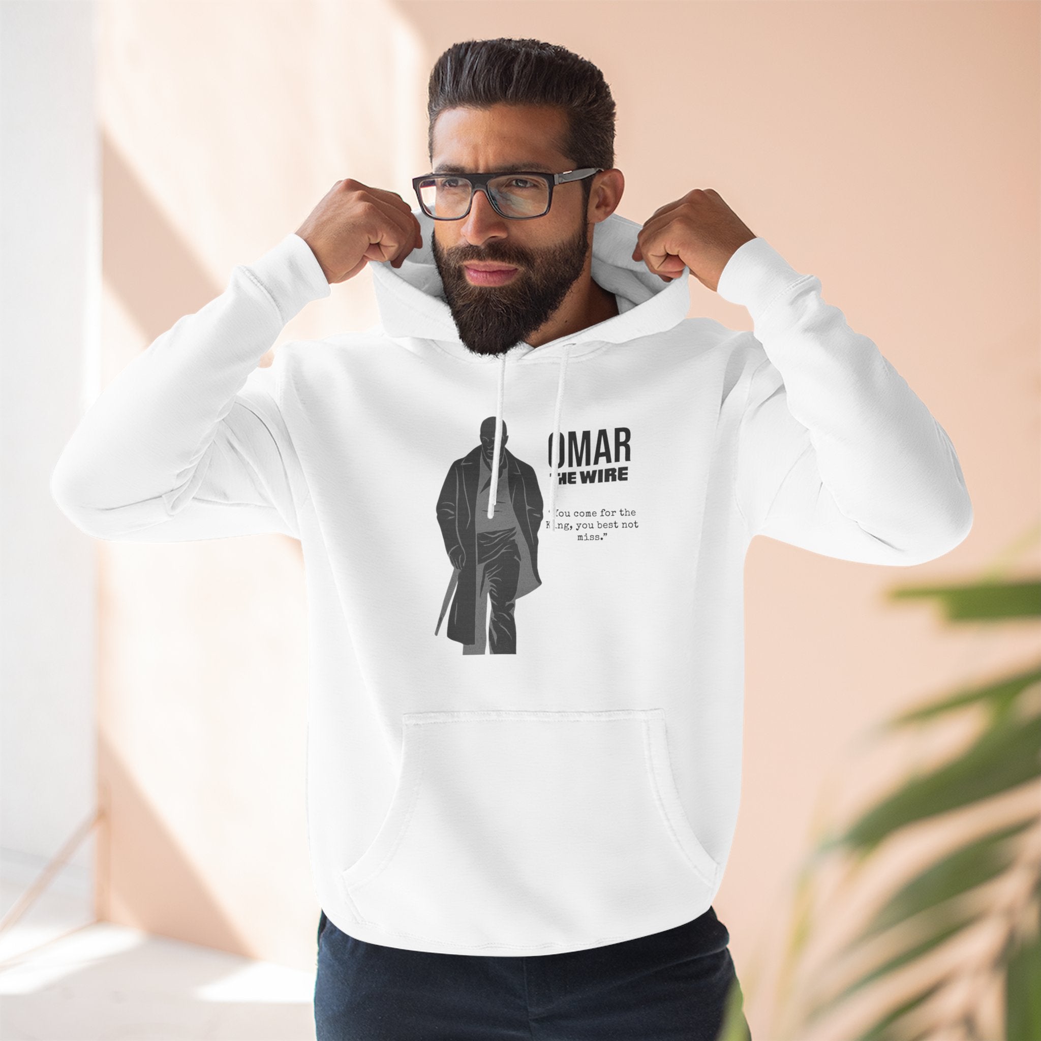 Fleece Hoodie: Omar "You Come for the King" (The Wire)| Street-wear, Casual Fashion